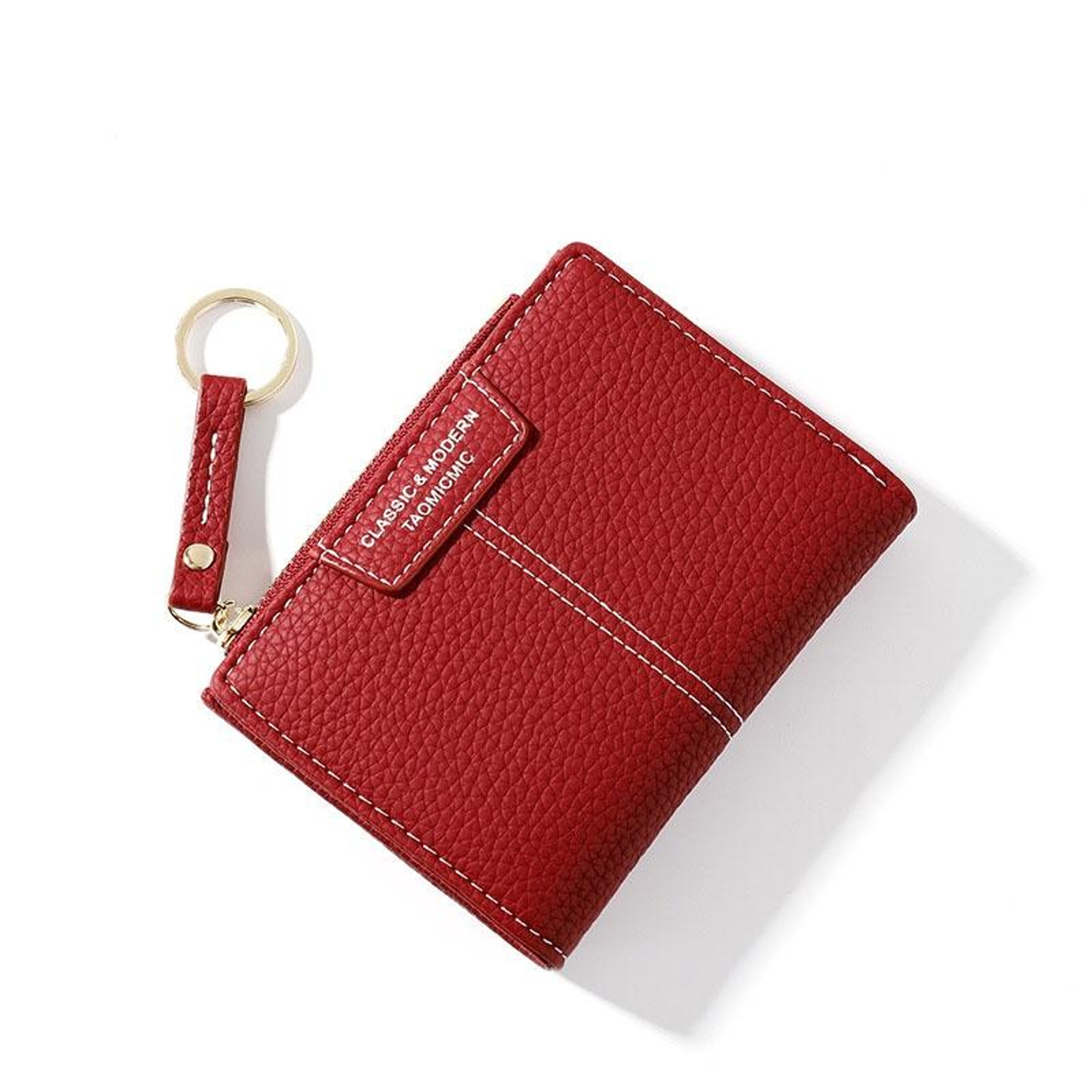 Multi Card Keychain Coin Purse And Compact Womens Wallet 0