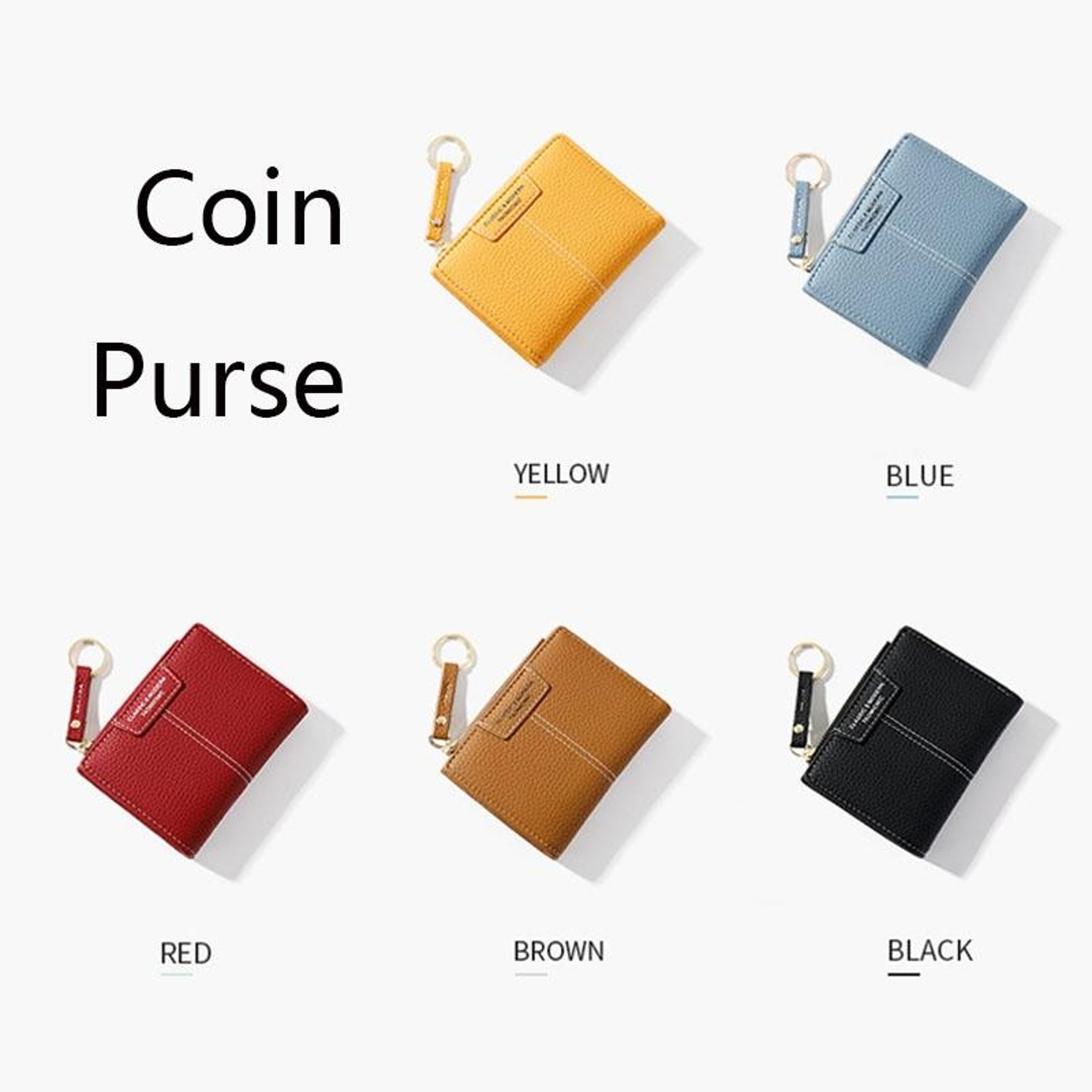 Multi Card Keychain Coin Purse And Compact Womens Wallet 1