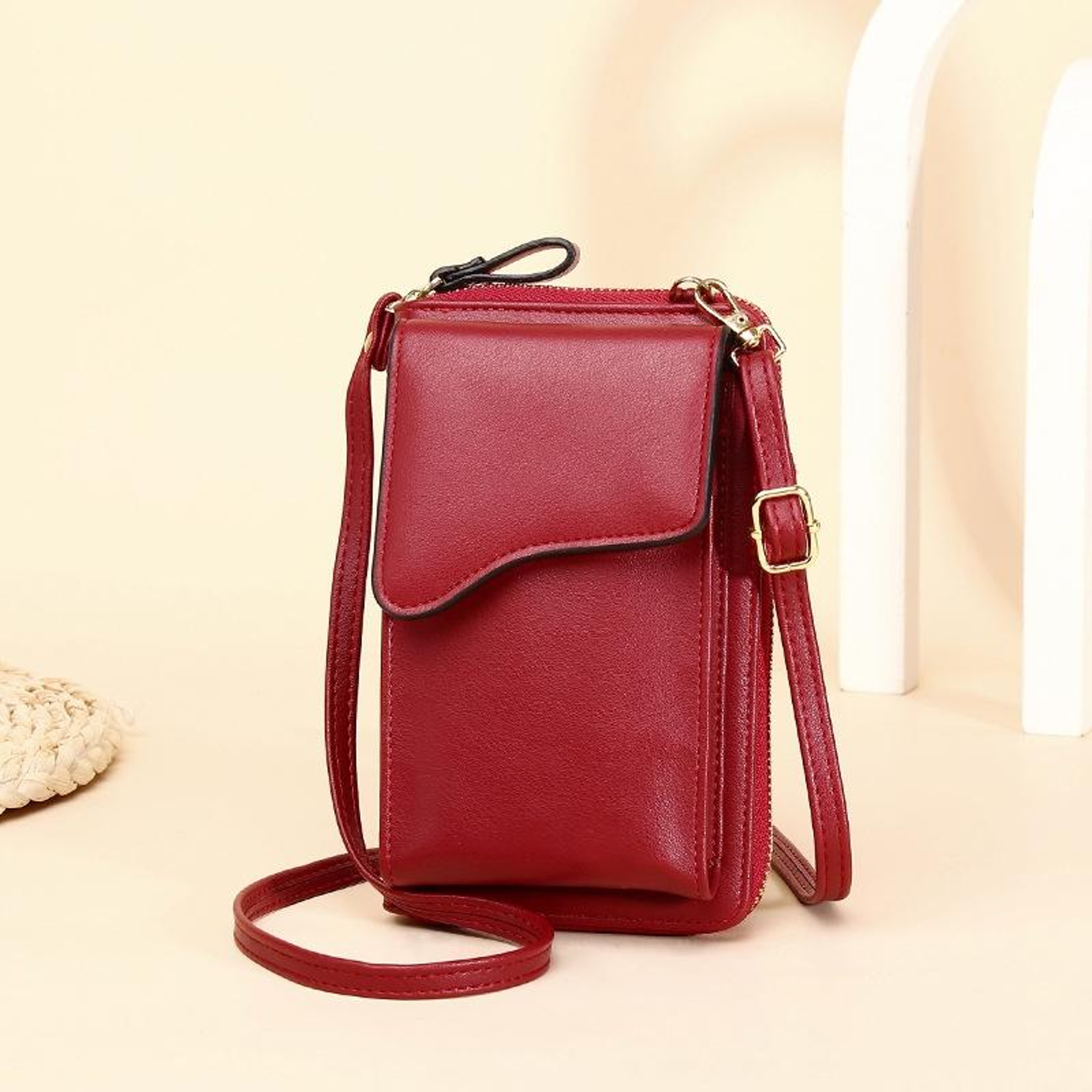 Womens PU Leather Crossbody Phone Bag with Adjustable Removable Strap – view 26