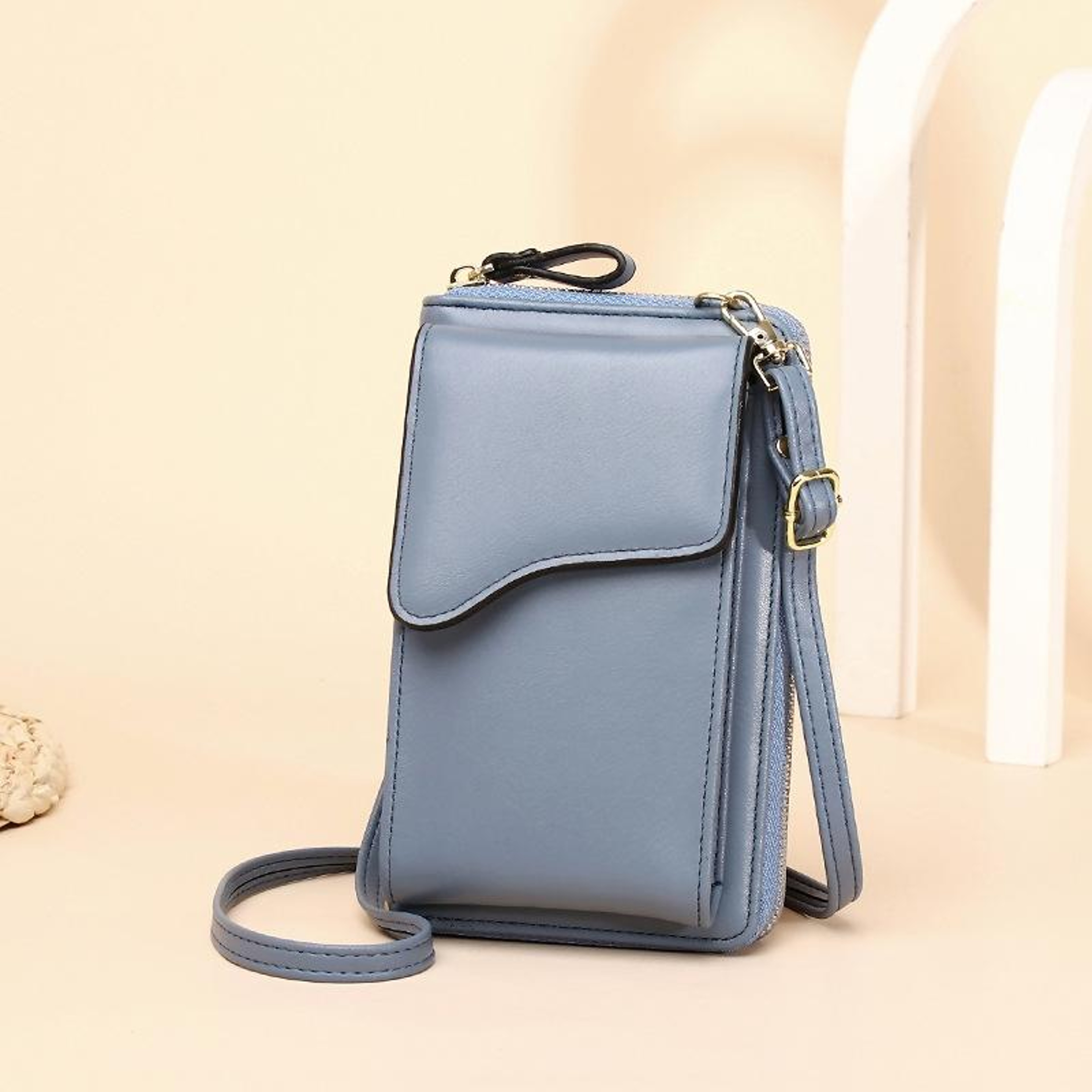 Womens PU Leather Crossbody Phone Bag with Adjustable Removable Strap – view 34