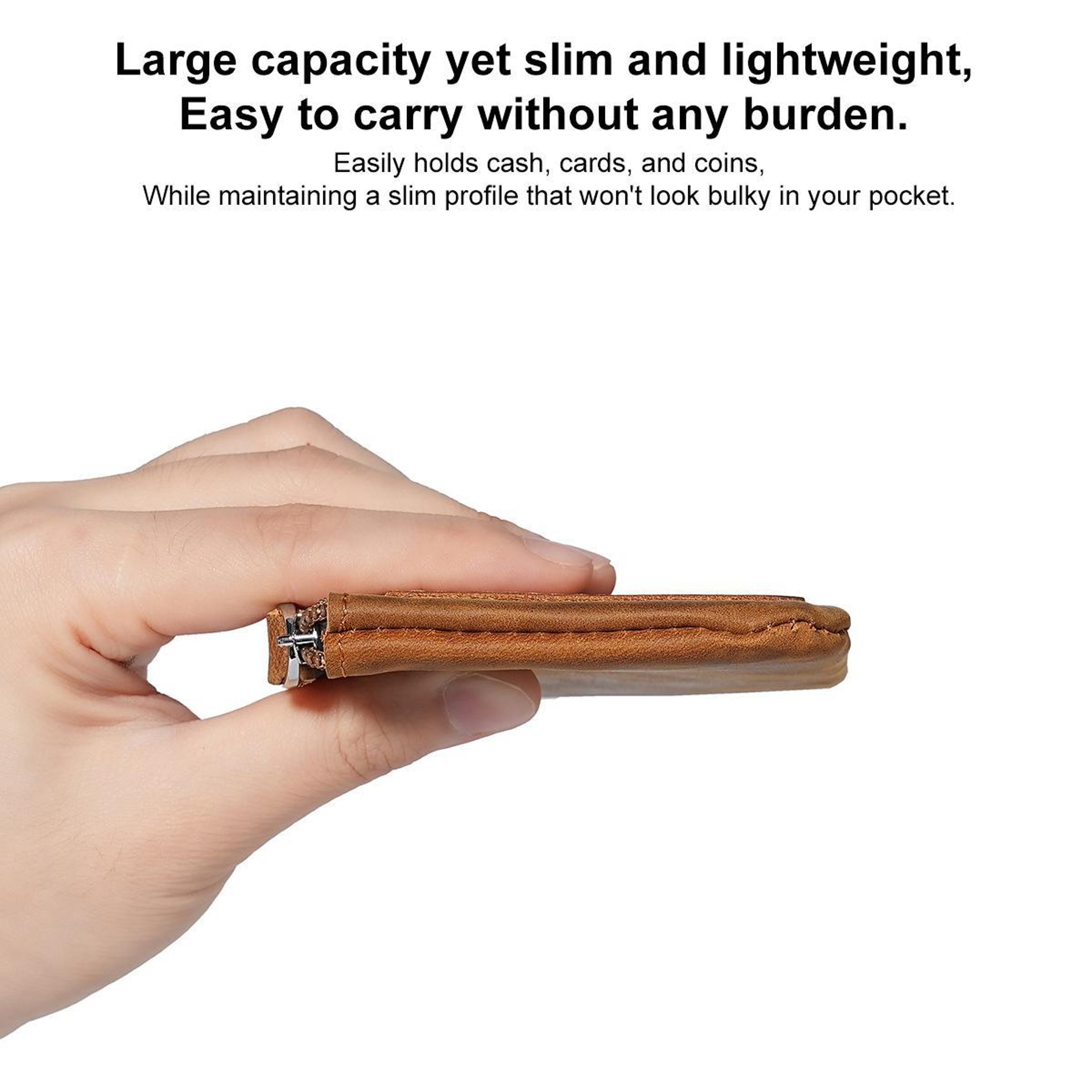 Retro Genuine Leather Coin Purse and Slim Unisex Wallet – view 8