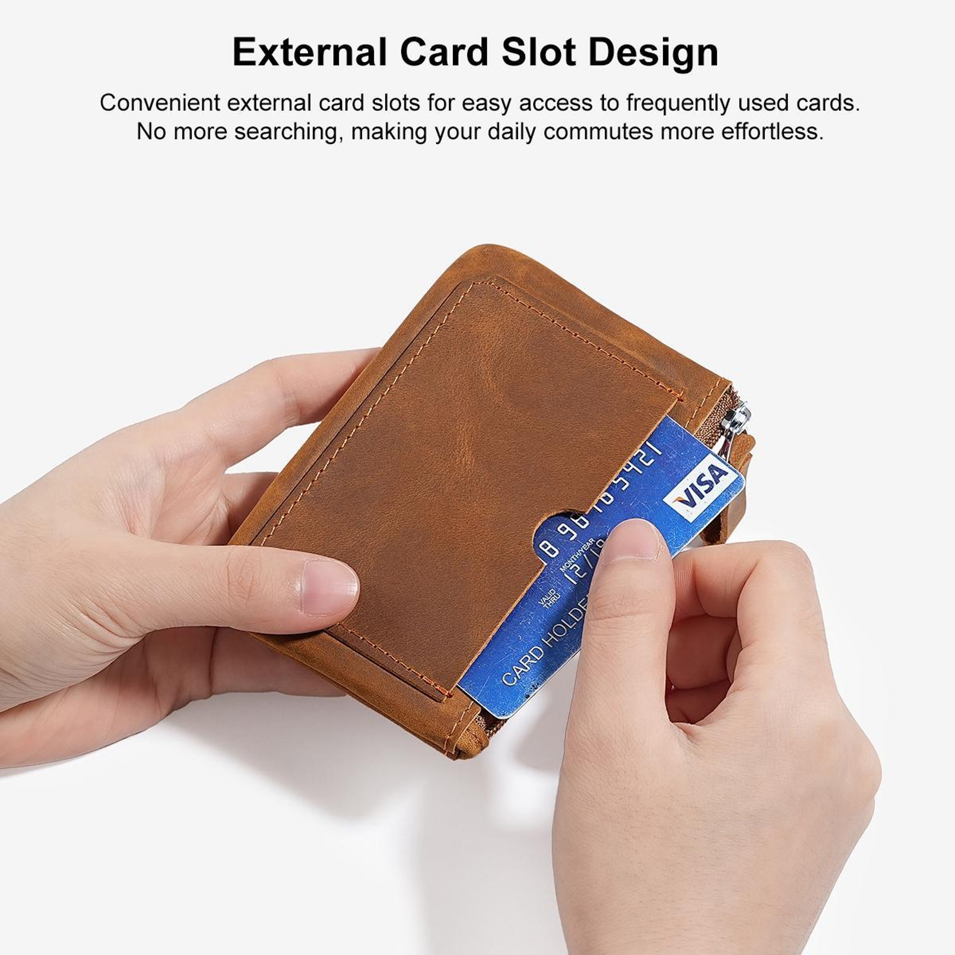 Retro Genuine Leather Coin Purse and Slim Unisex Wallet – view 9