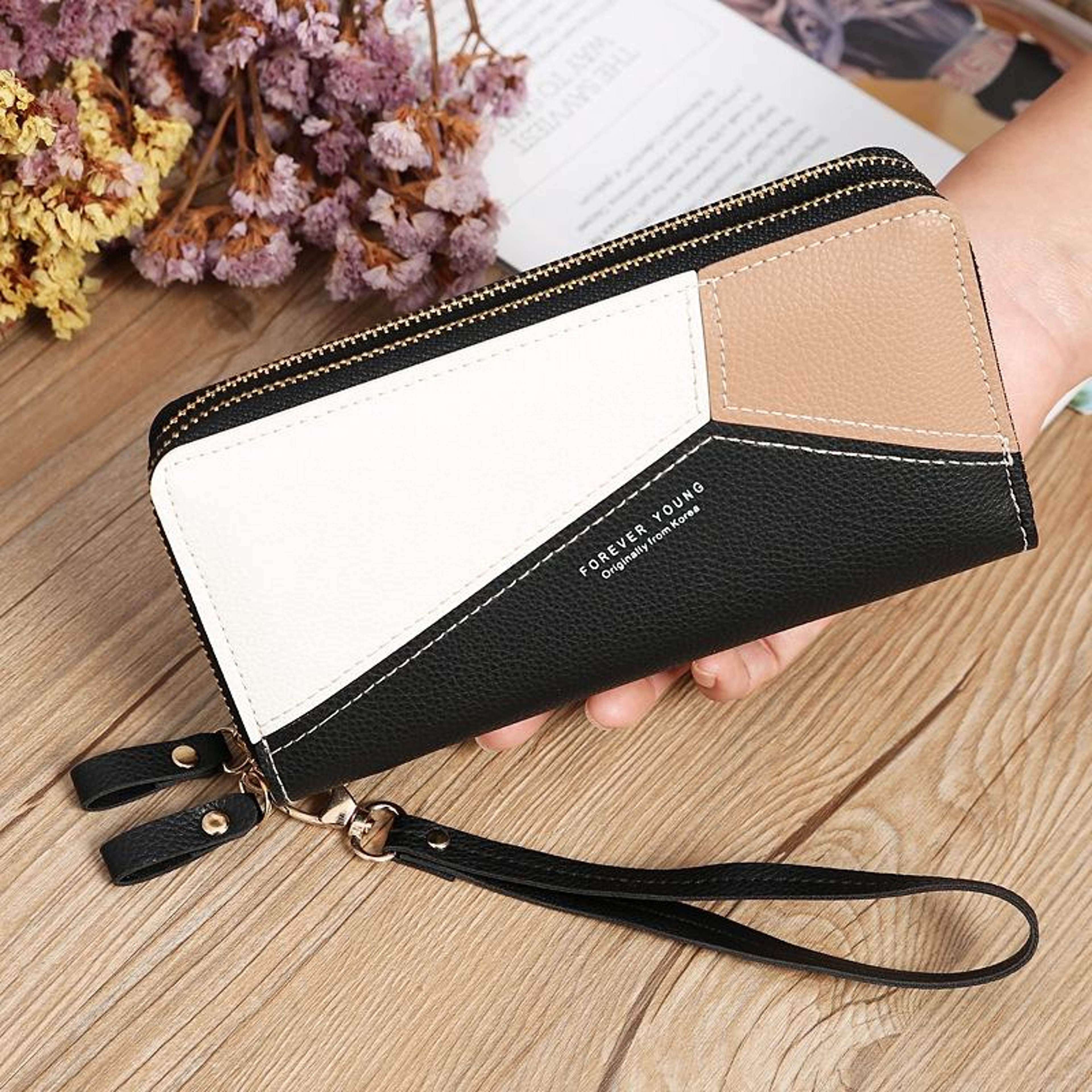 Double Zipper Long Wallet for Women with Phone and Coin Storage – view 13