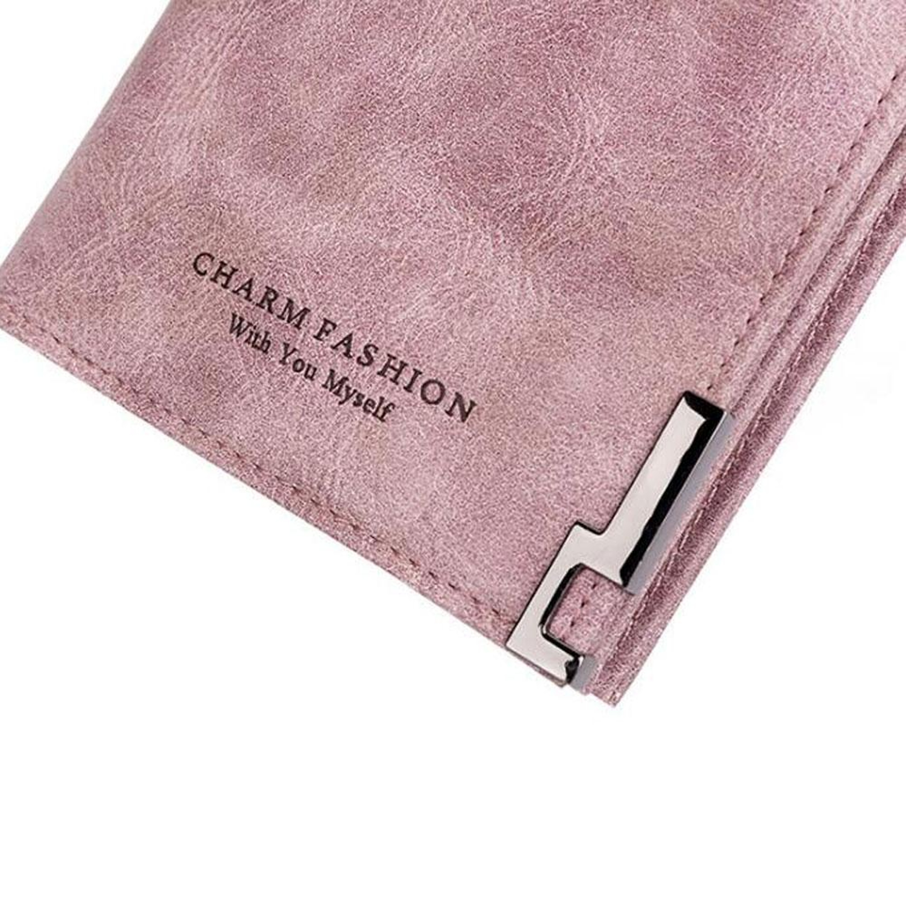 Womens Long PU Leather Wallet with Zipper Closure and Coin Pockets – view 4