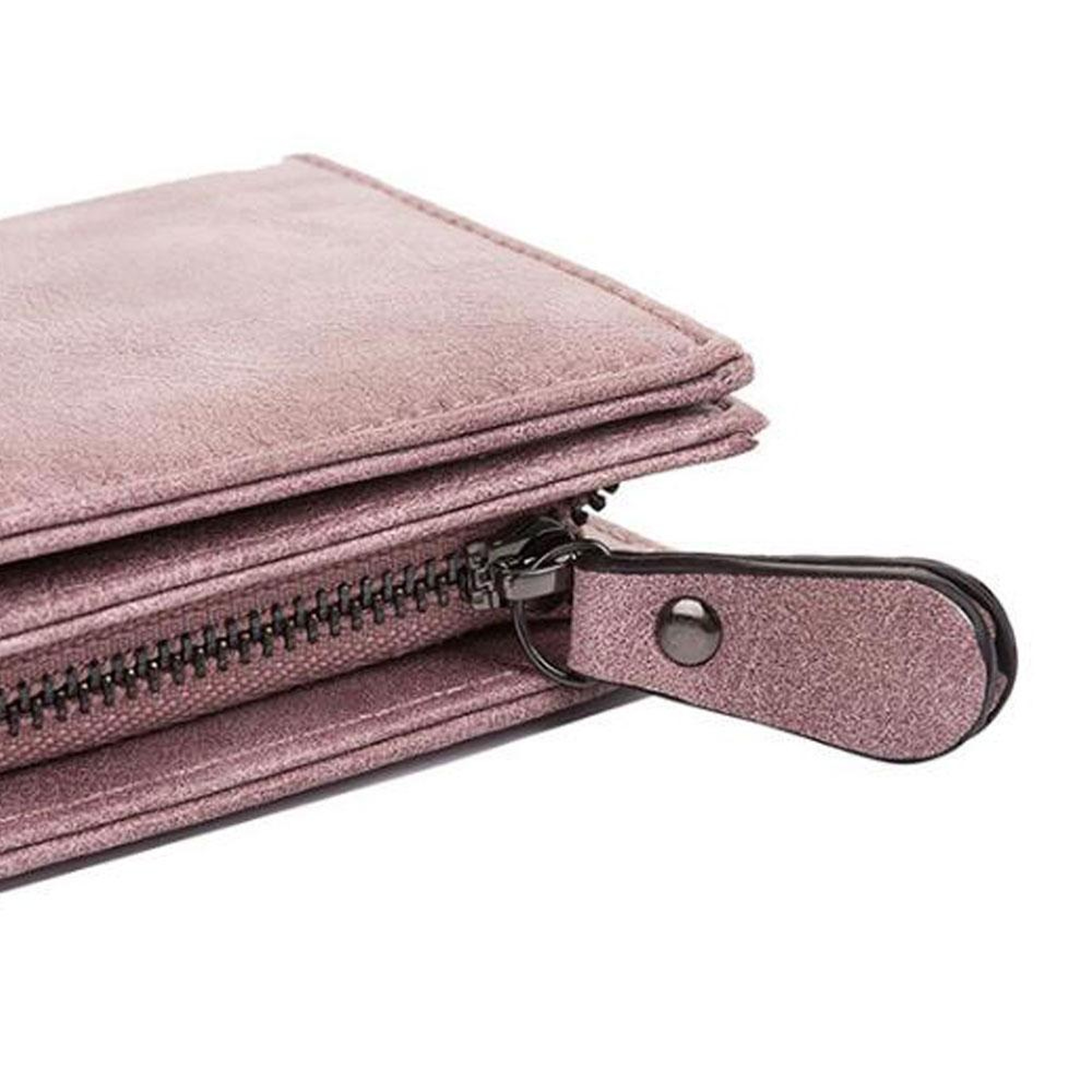 Womens Long PU Leather Wallet with Zipper Closure and Coin Pockets – view 5