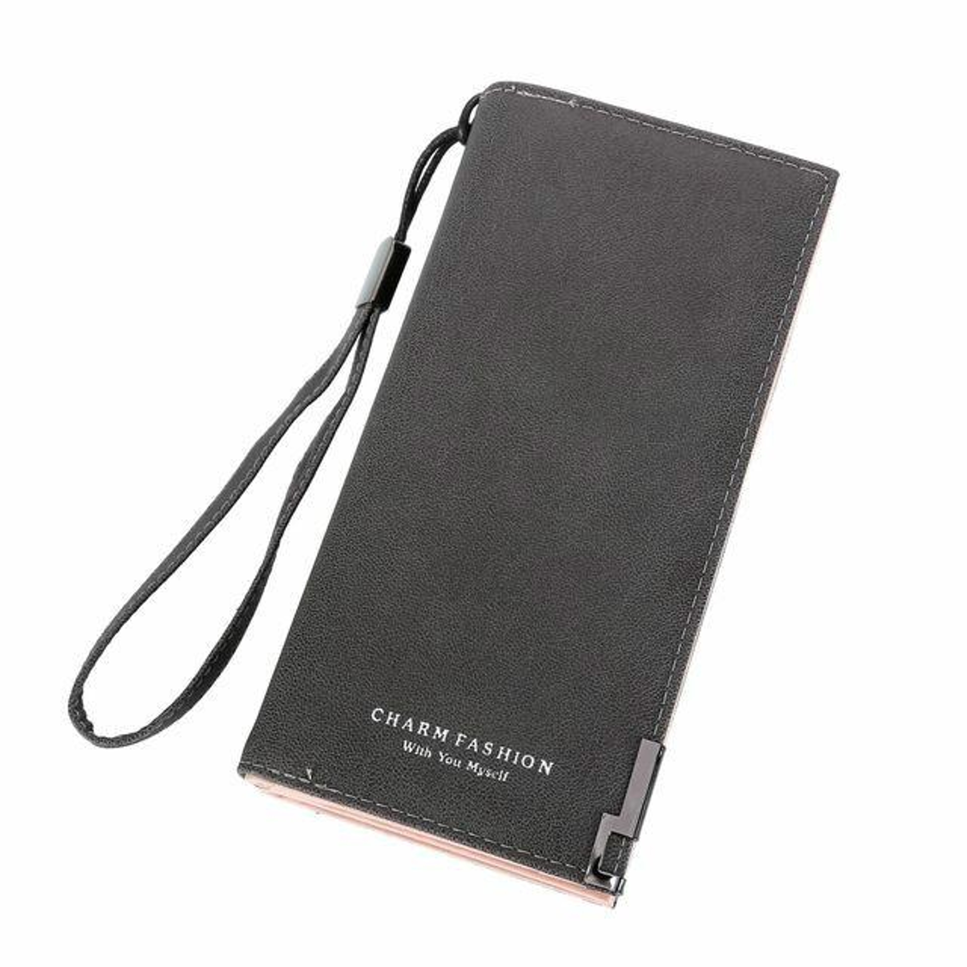 Womens Long PU Leather Wallet with Zipper Closure and Coin Pockets – view 8