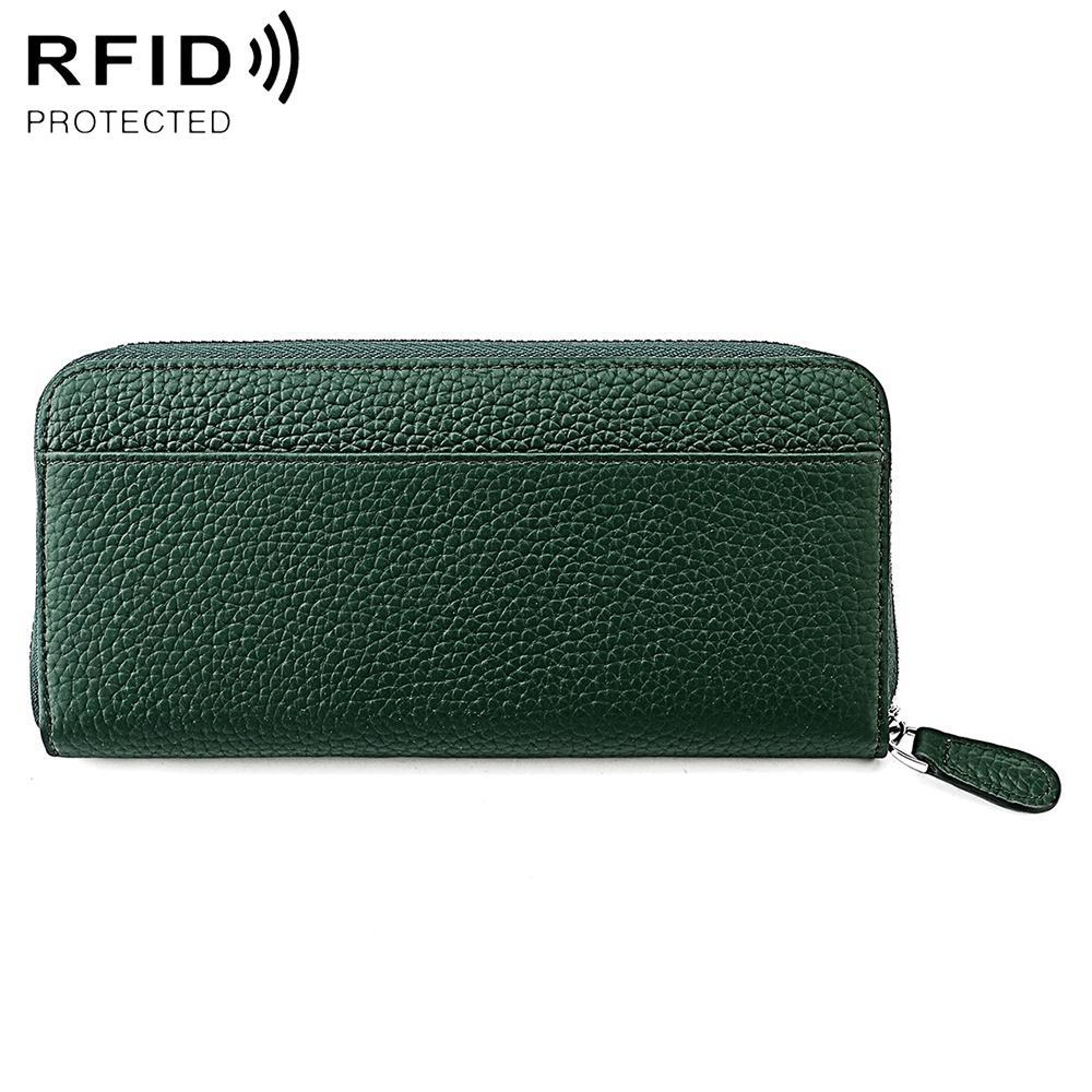 Genuine Leather RFID Blocking Accordion Wallet with Zipper Coin Pocket – view 15