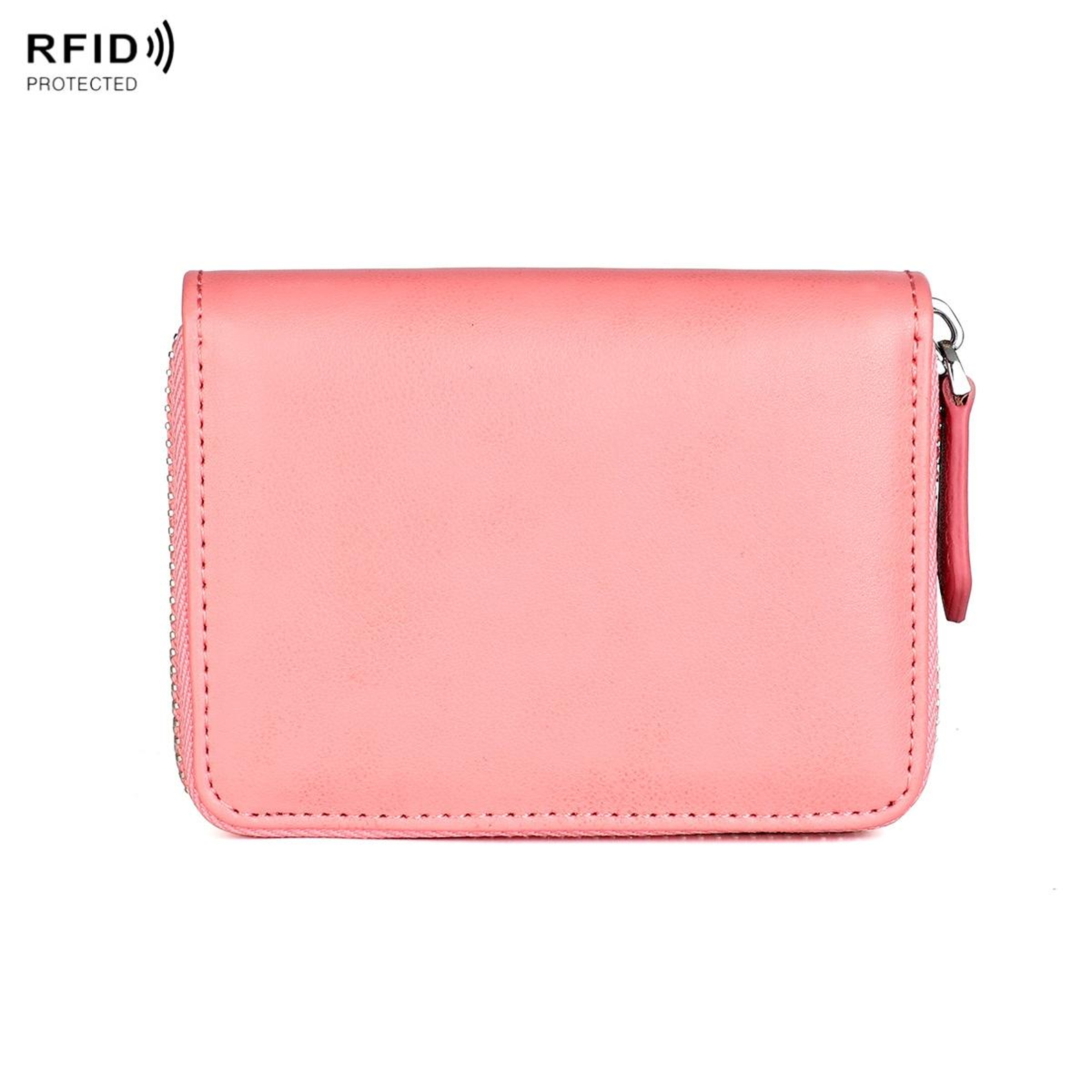 RFID Anti Theft Leather Coin Purse with Zipper Closure – view 9