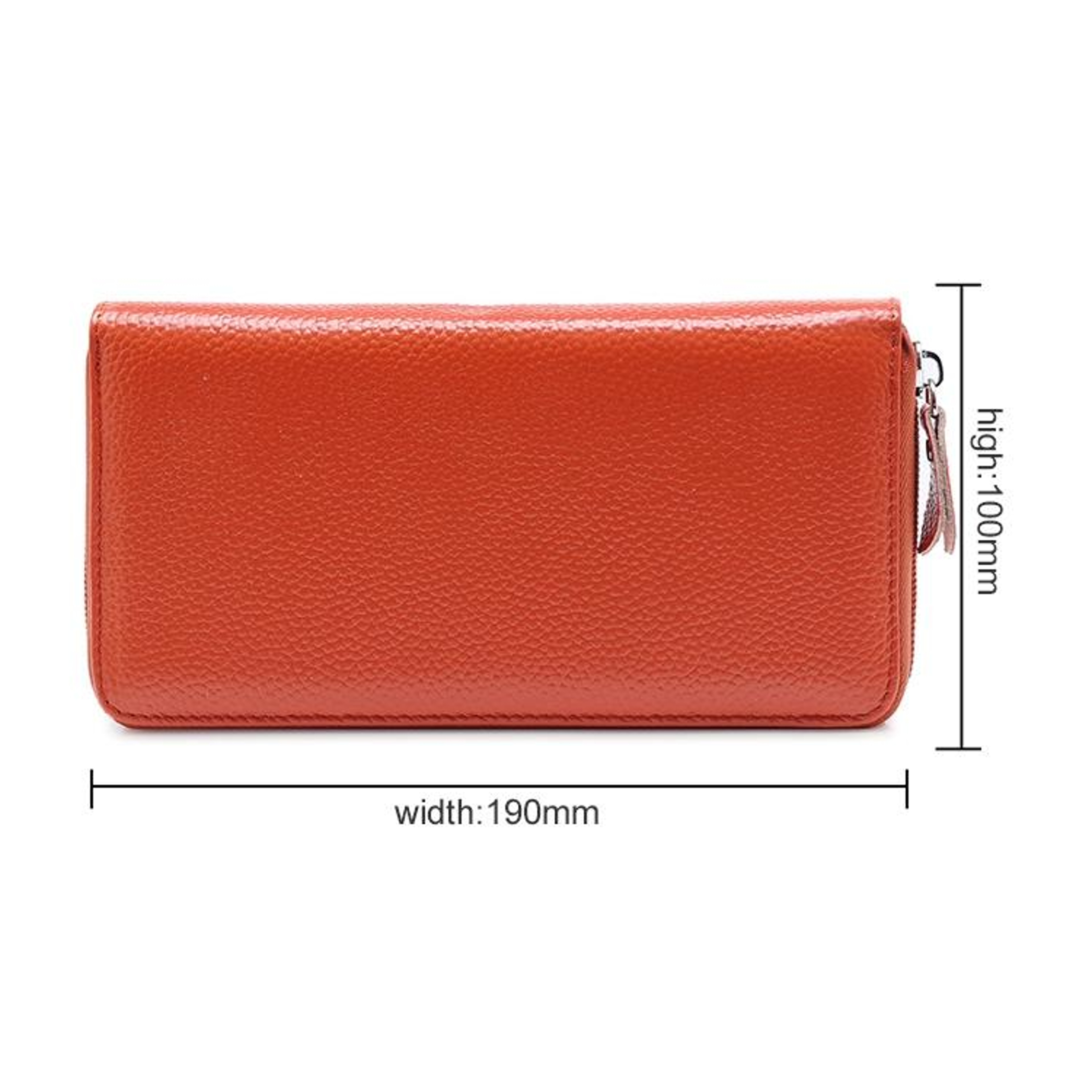 RFID Leather Wallet for Women with Zipper Closure and Multiple Card Slots – view 3