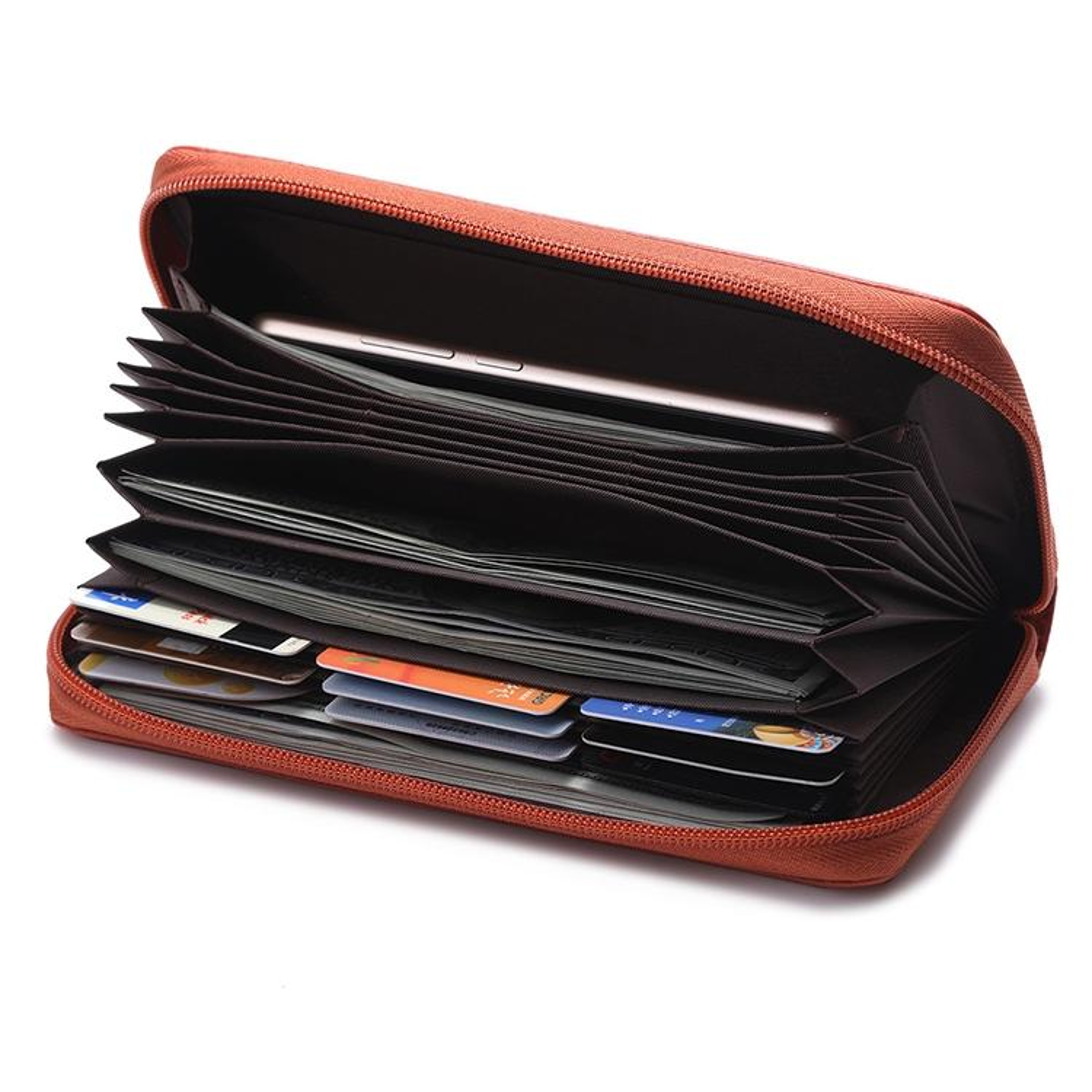 RFID Leather Wallet for Women with Zipper Closure and Multiple Card Slots – view 6