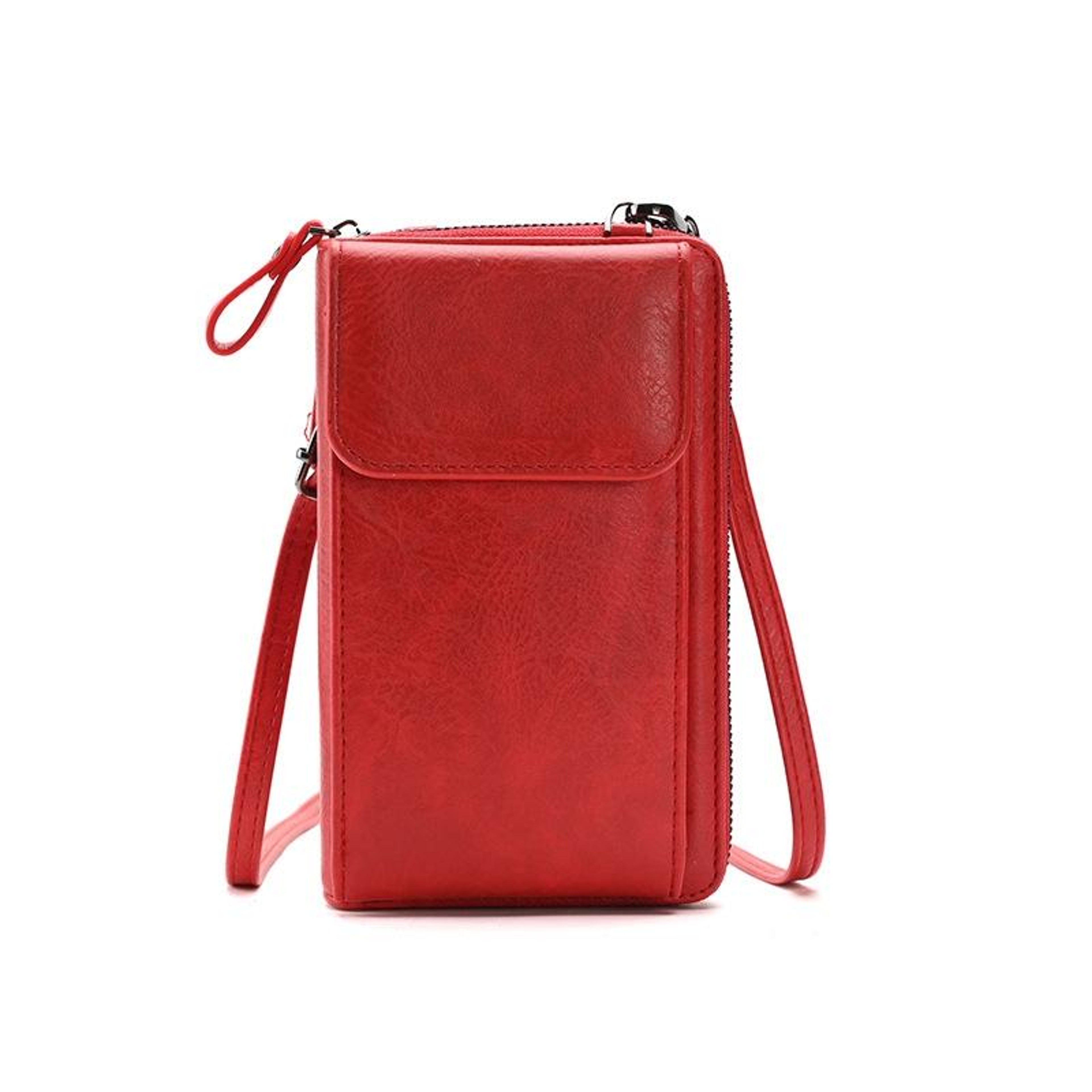 Womens PU Leather Crossbody Bag With Large Capacity Phone And Card Storage 0