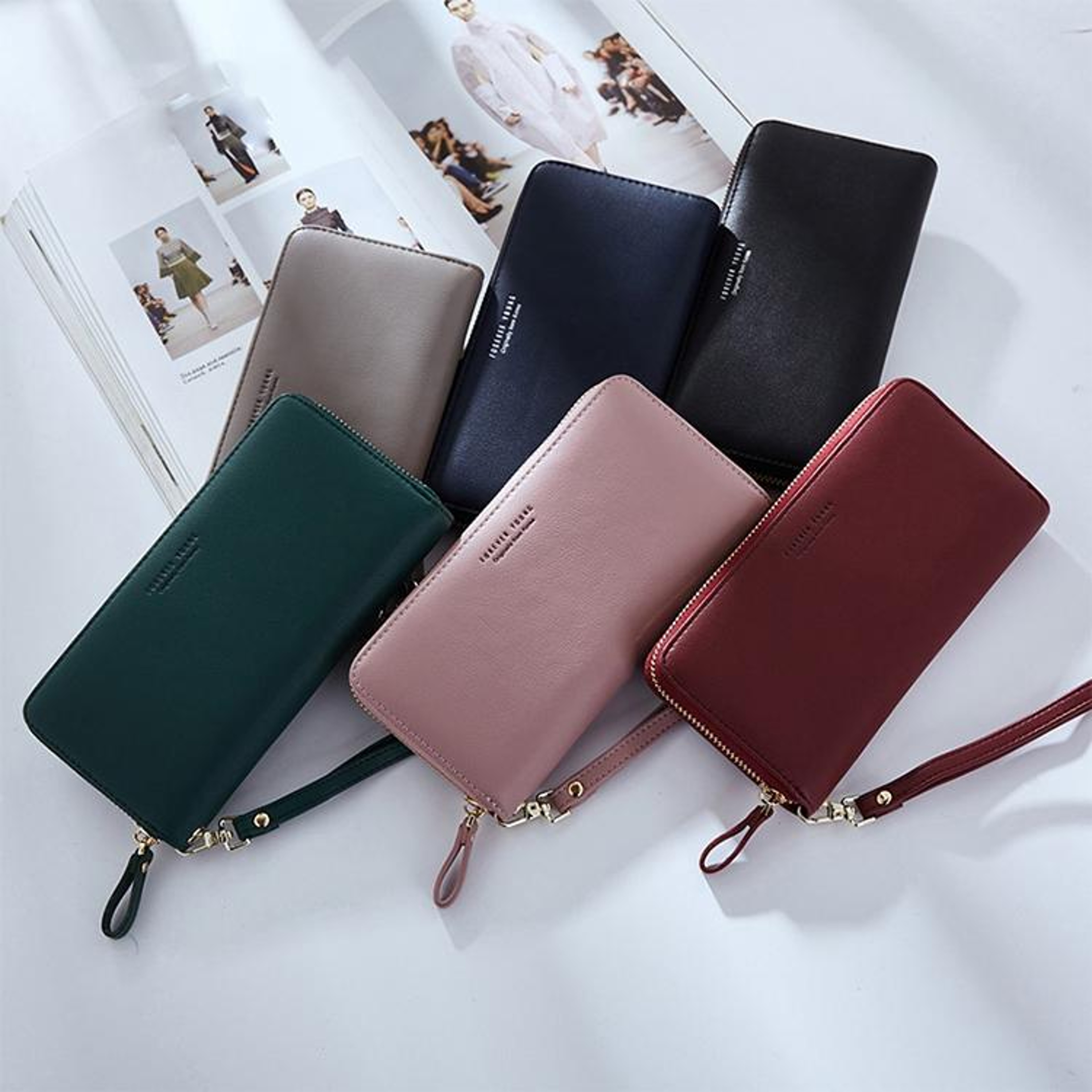 Womens Long Clutch Wallet with Zipper Closure and Phone Pocket – view 7