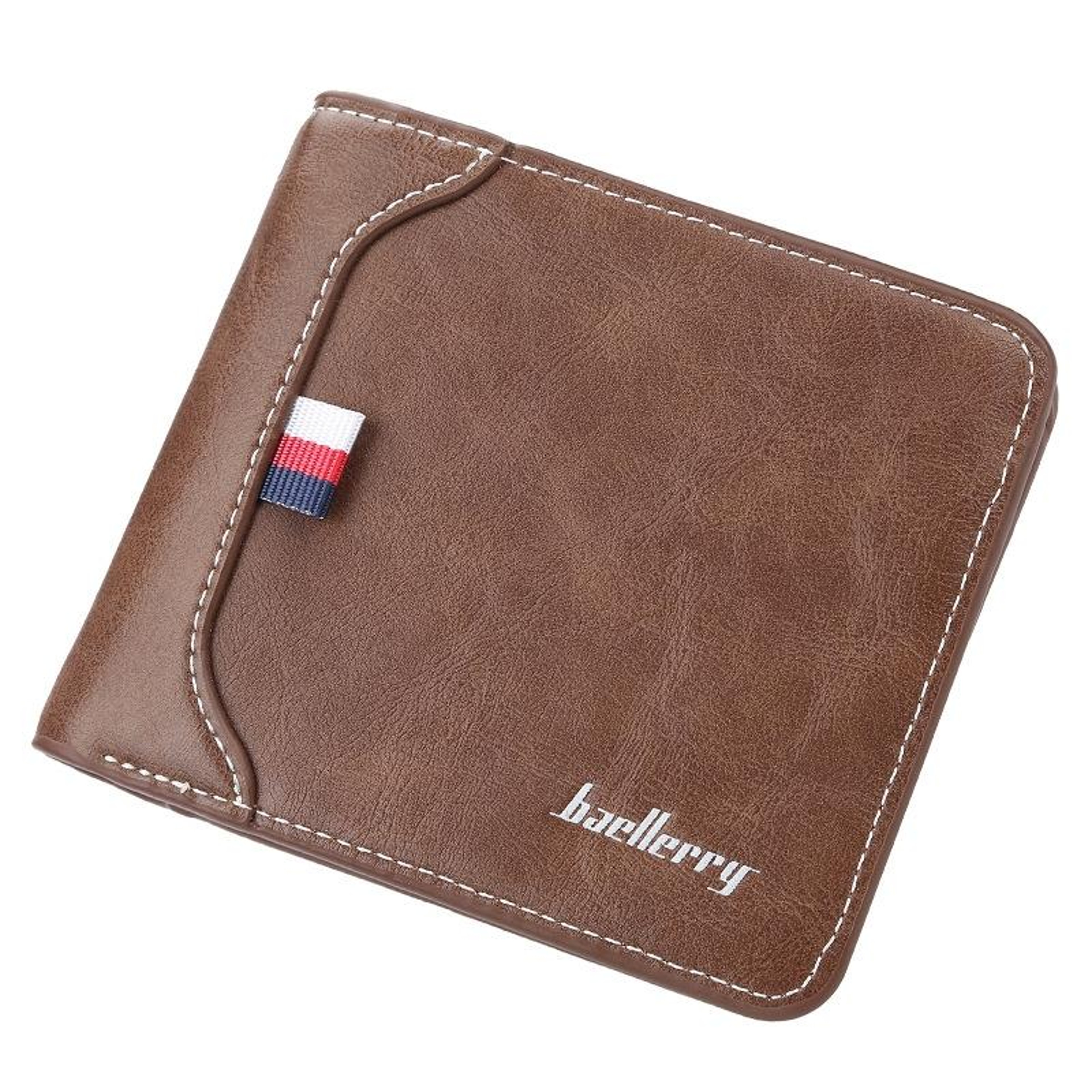 Mens Tri Fold Wallet with Coin Purse and Multiple Card Slots – view 11
