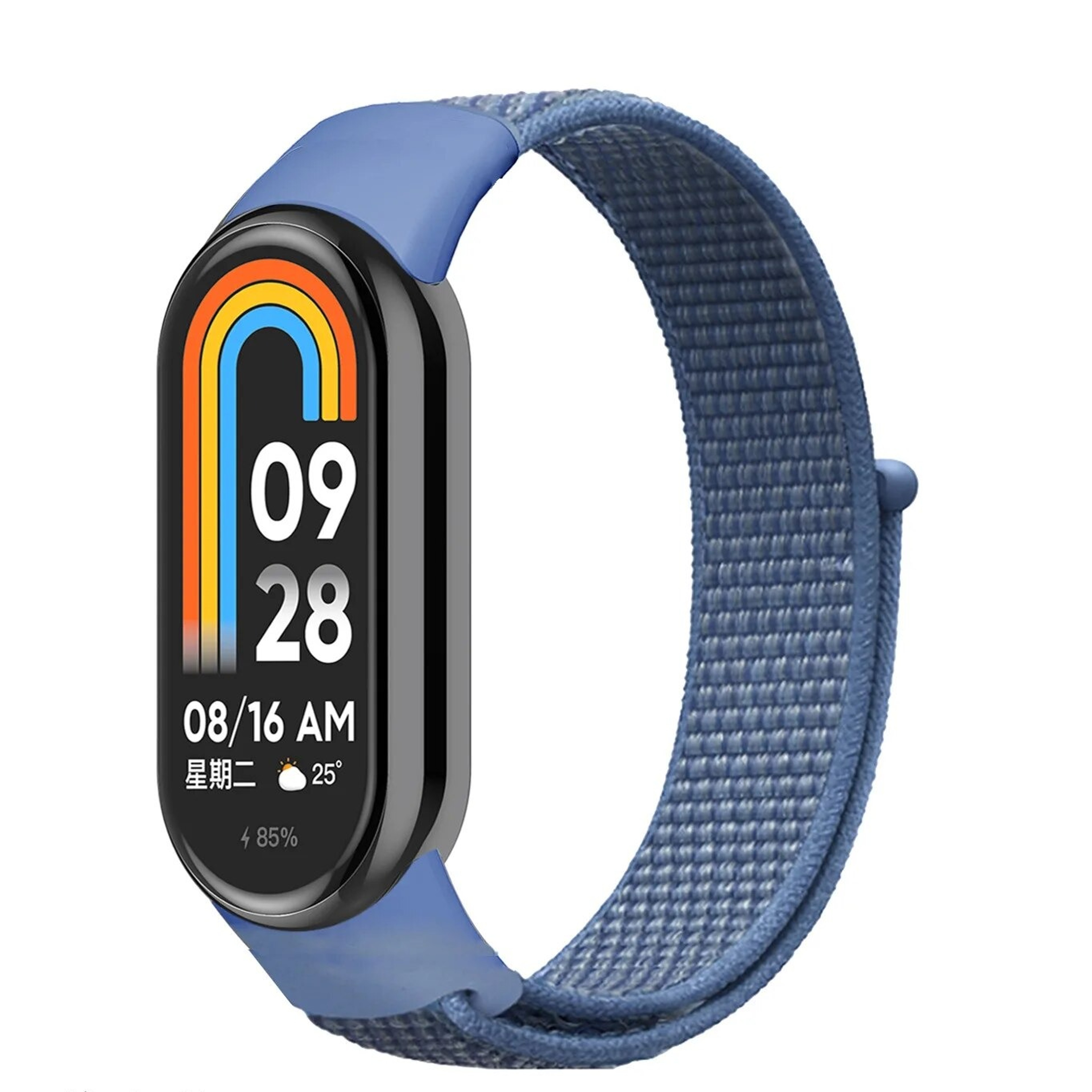 Nylon watch strap with velcro for Xiaomi Mi Band 8breathable wristband for Xiaomi Mi Band 8 loop wat