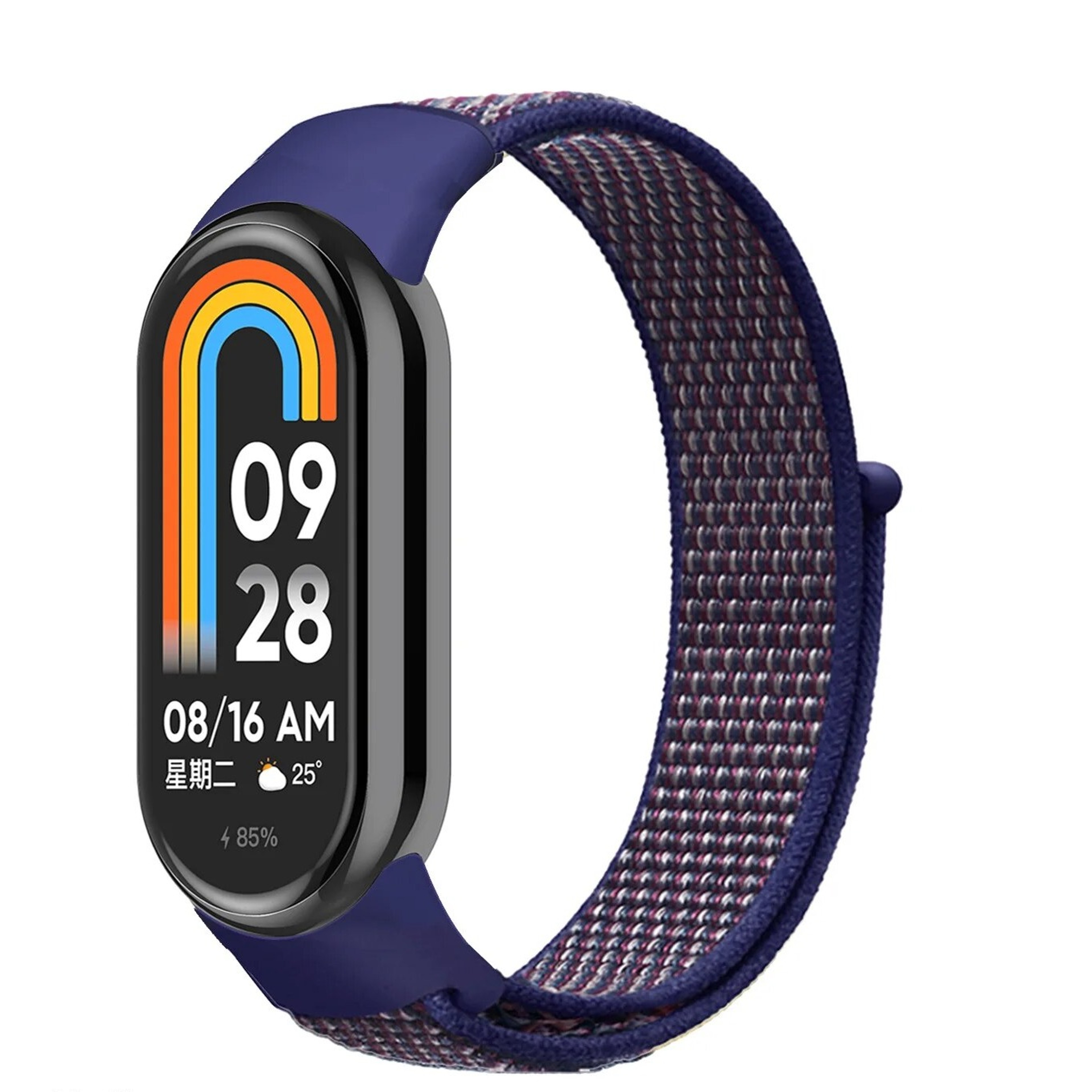 Nylon watch strap with velcro for Xiaomi Mi Band 8breathable wristband for Xiaomi Mi Band 8 loop wat