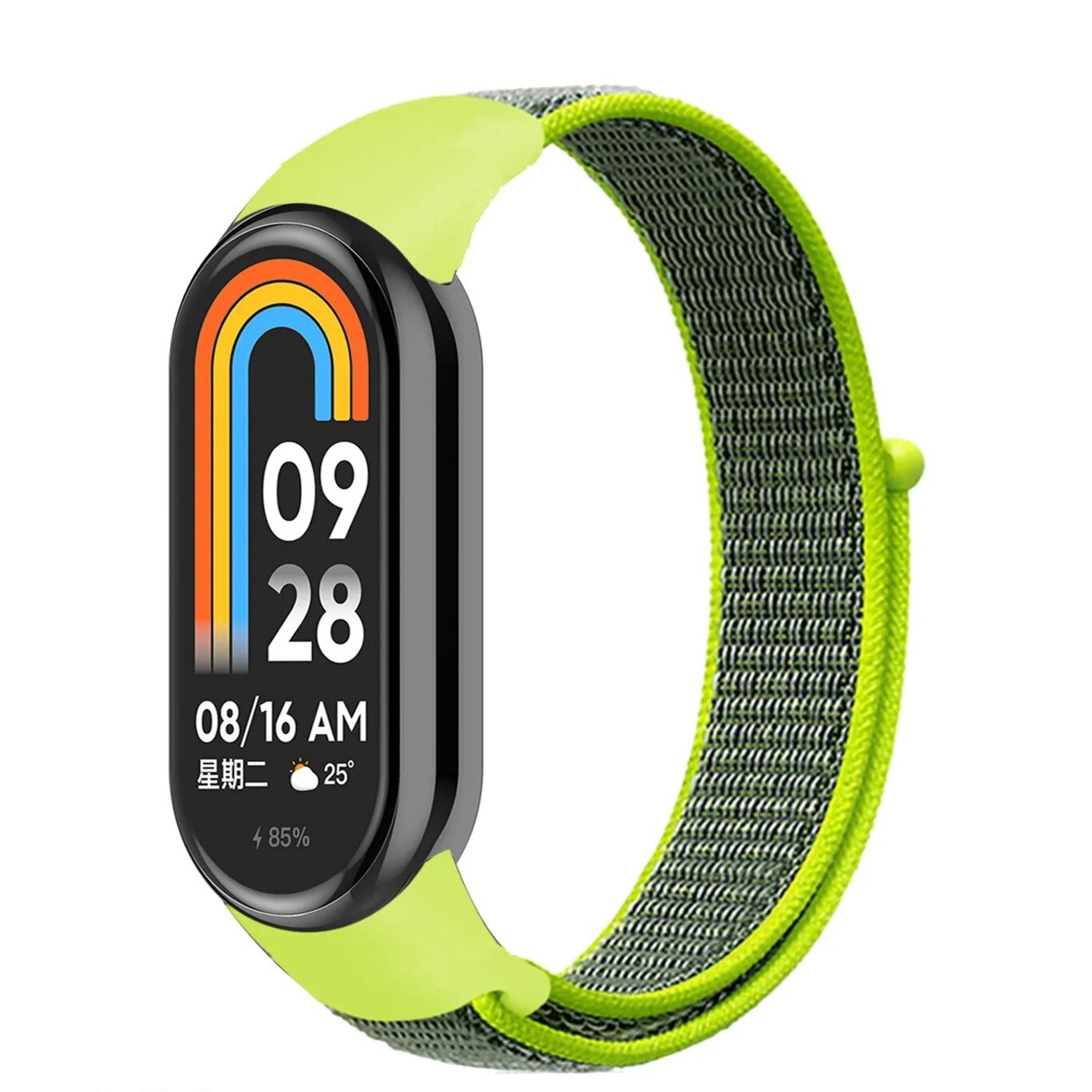 Nylon watch strap with velcro for Xiaomi Mi Band 8breathable wristband for Xiaomi Mi Band 8 loop wat