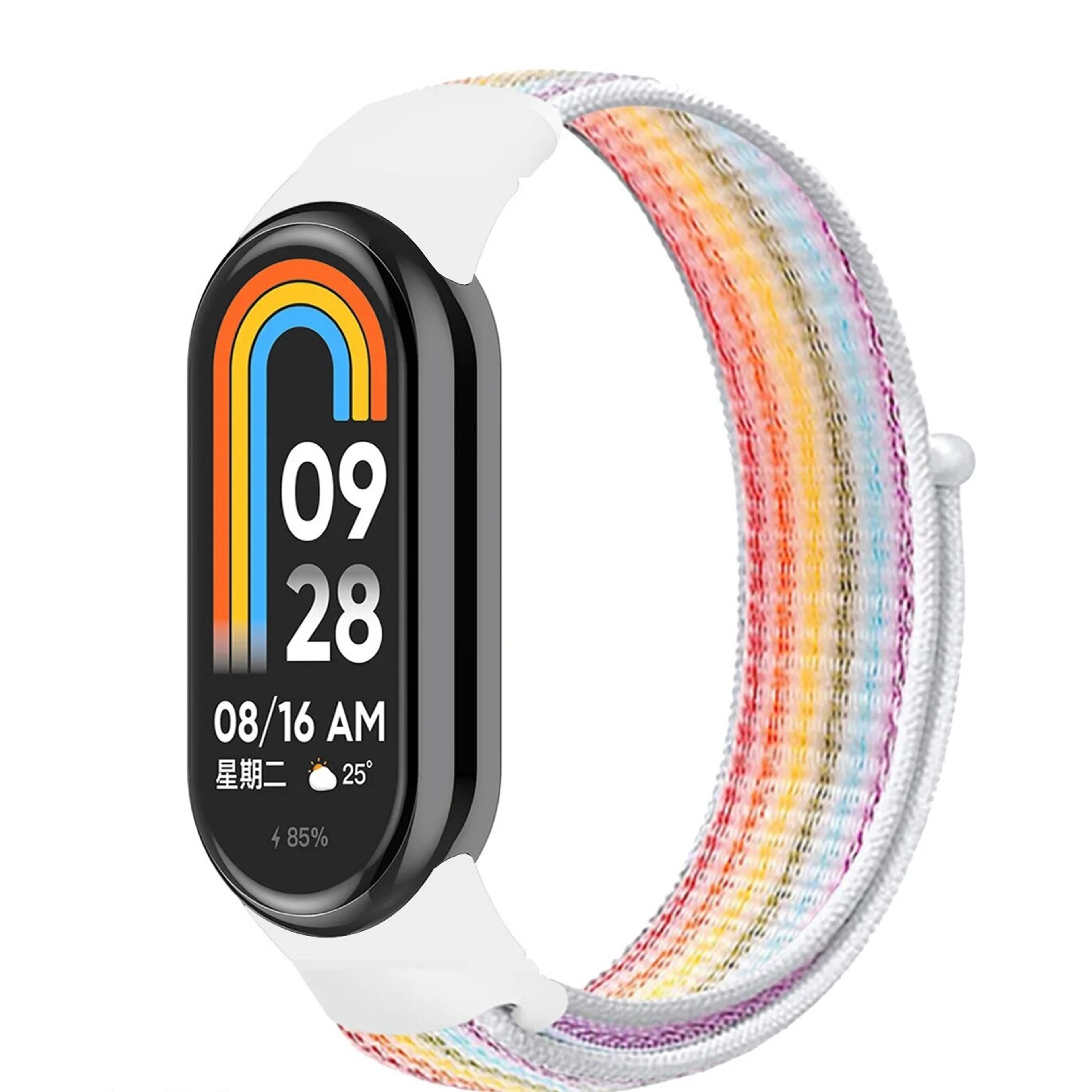 Nylon watch strap with velcro for Xiaomi Mi Band 8breathable wristband for Xiaomi Mi Band 8 loop wat