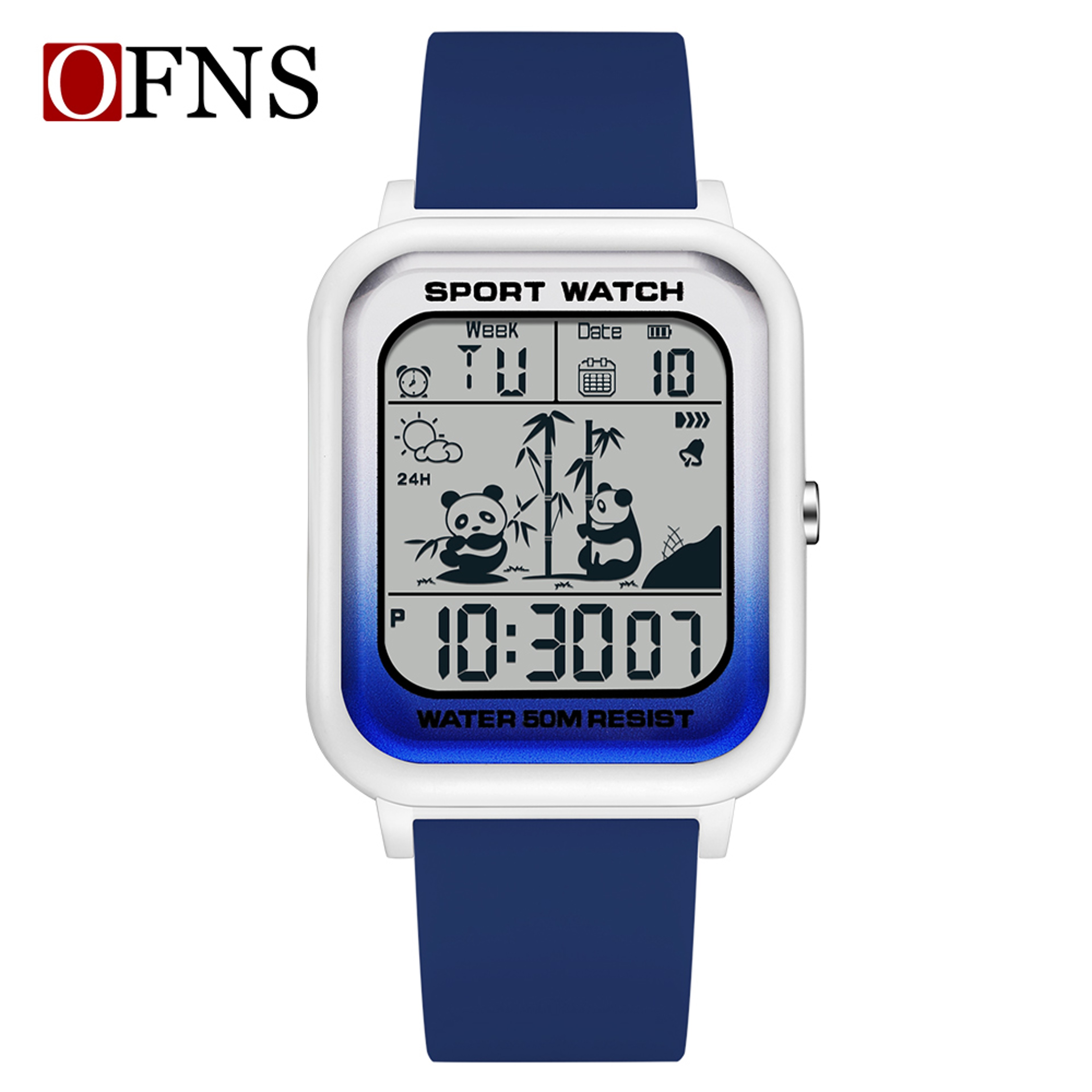 Rectangular Digital Sports Watch With LED Display And Multifunction Timing 6