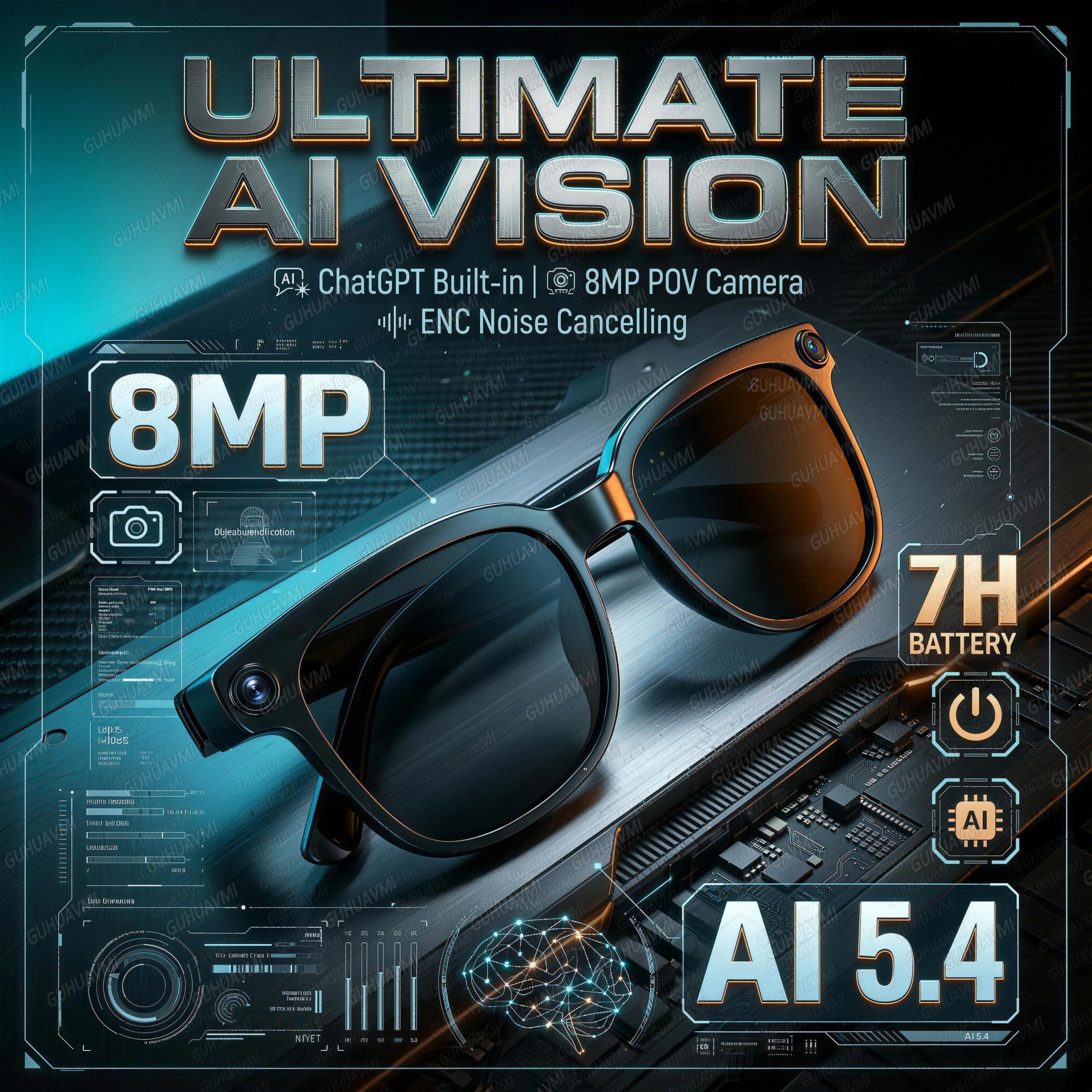 AI Smart Glasses With POV Camera AI Translation  WiFi 0
