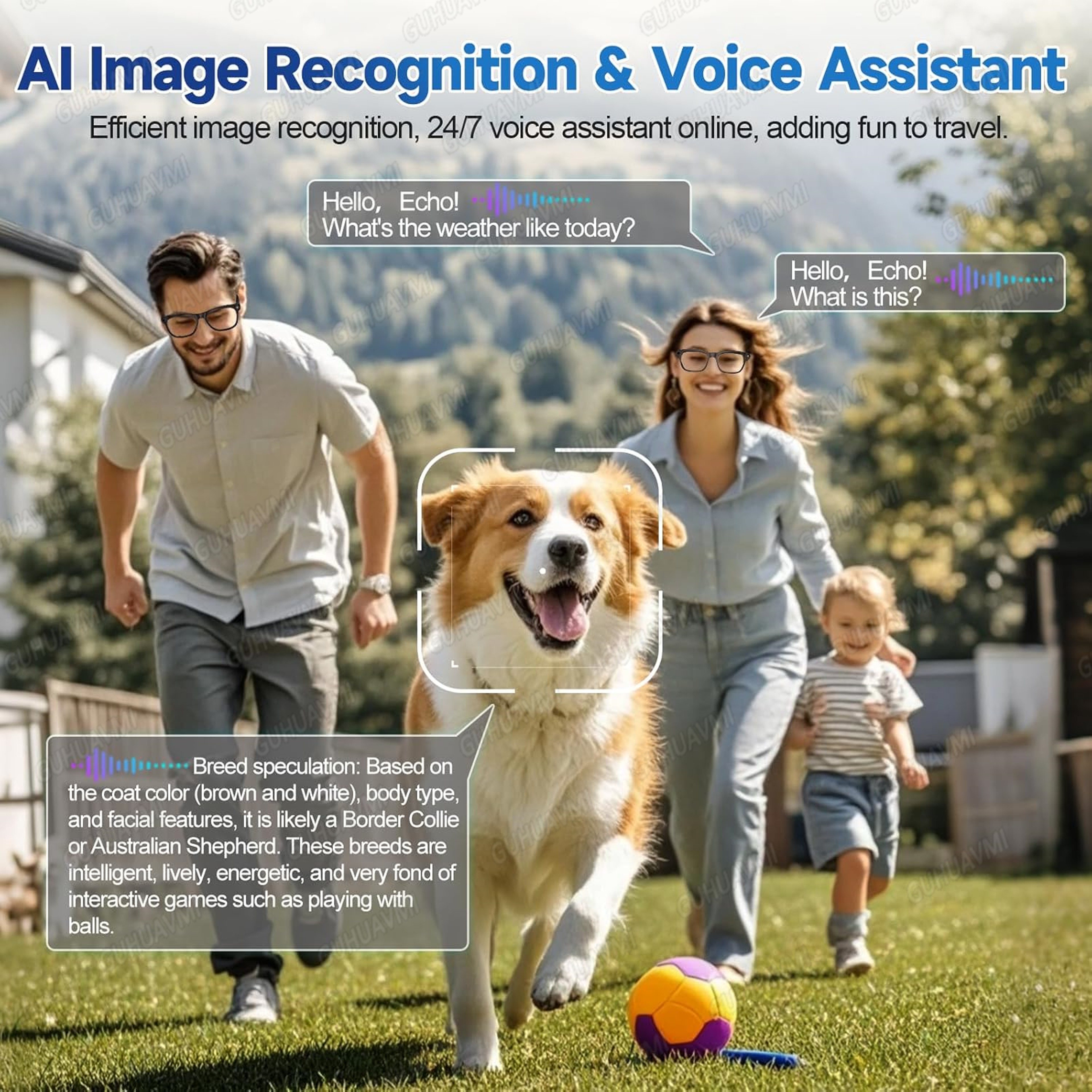 AI Smart Glasses with Camera, Video and Bluetooth Audio – view 3