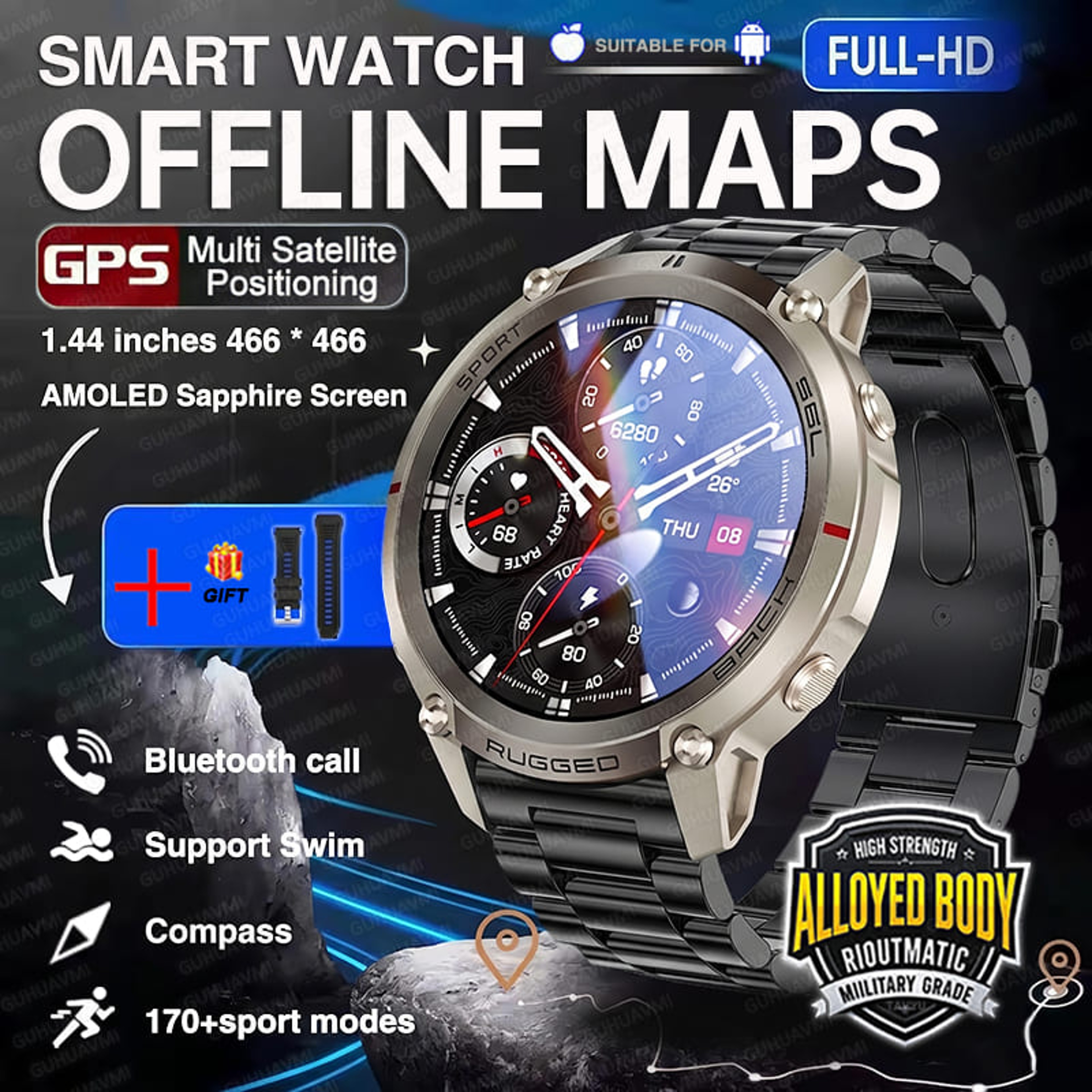 Trail Sync GPS Smart watch for Men with Offline Maps, AMOLED Display and Water Resistance – view 21