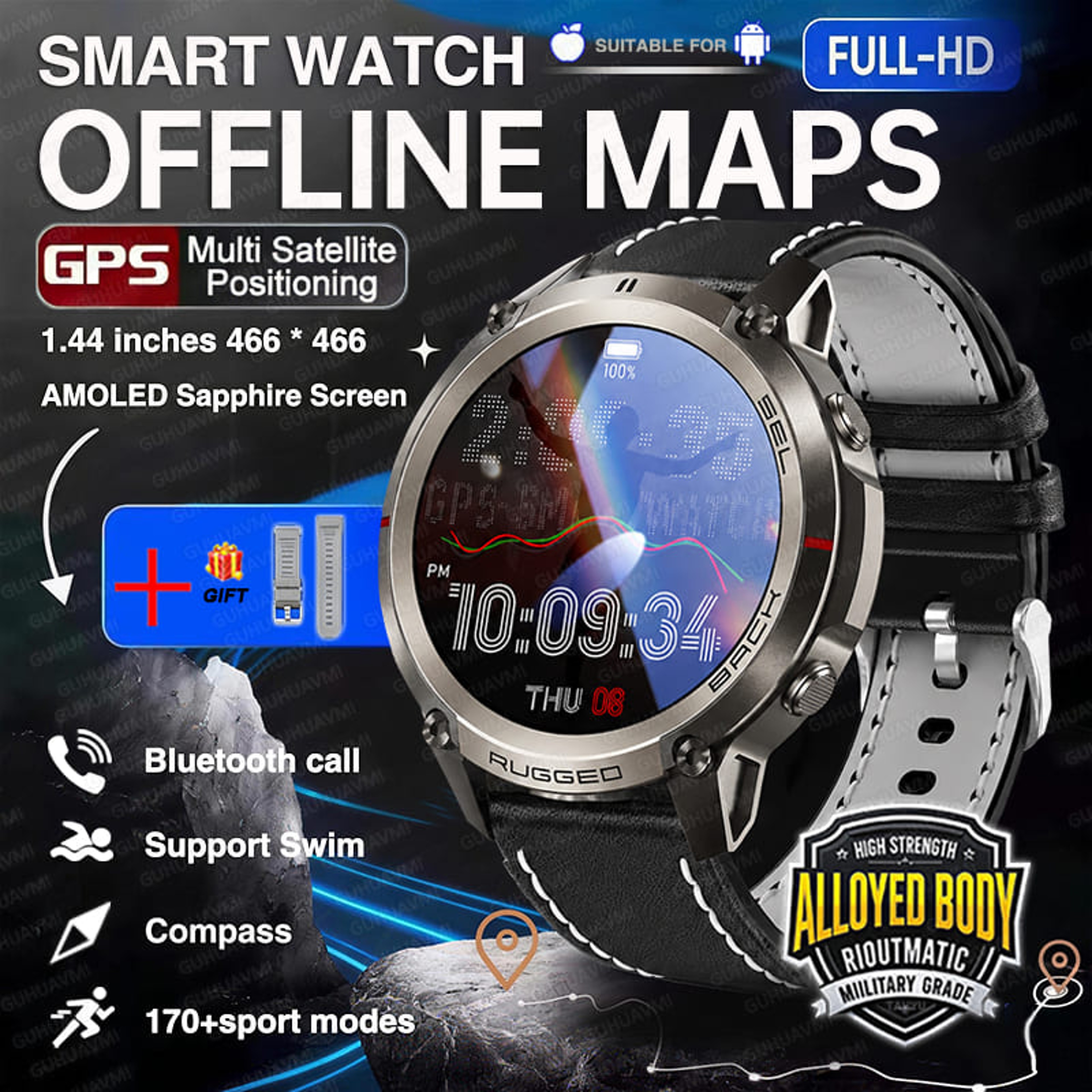 Trail Sync GPS Smart watch for Men with Offline Maps, AMOLED Display and Water Resistance – view 26