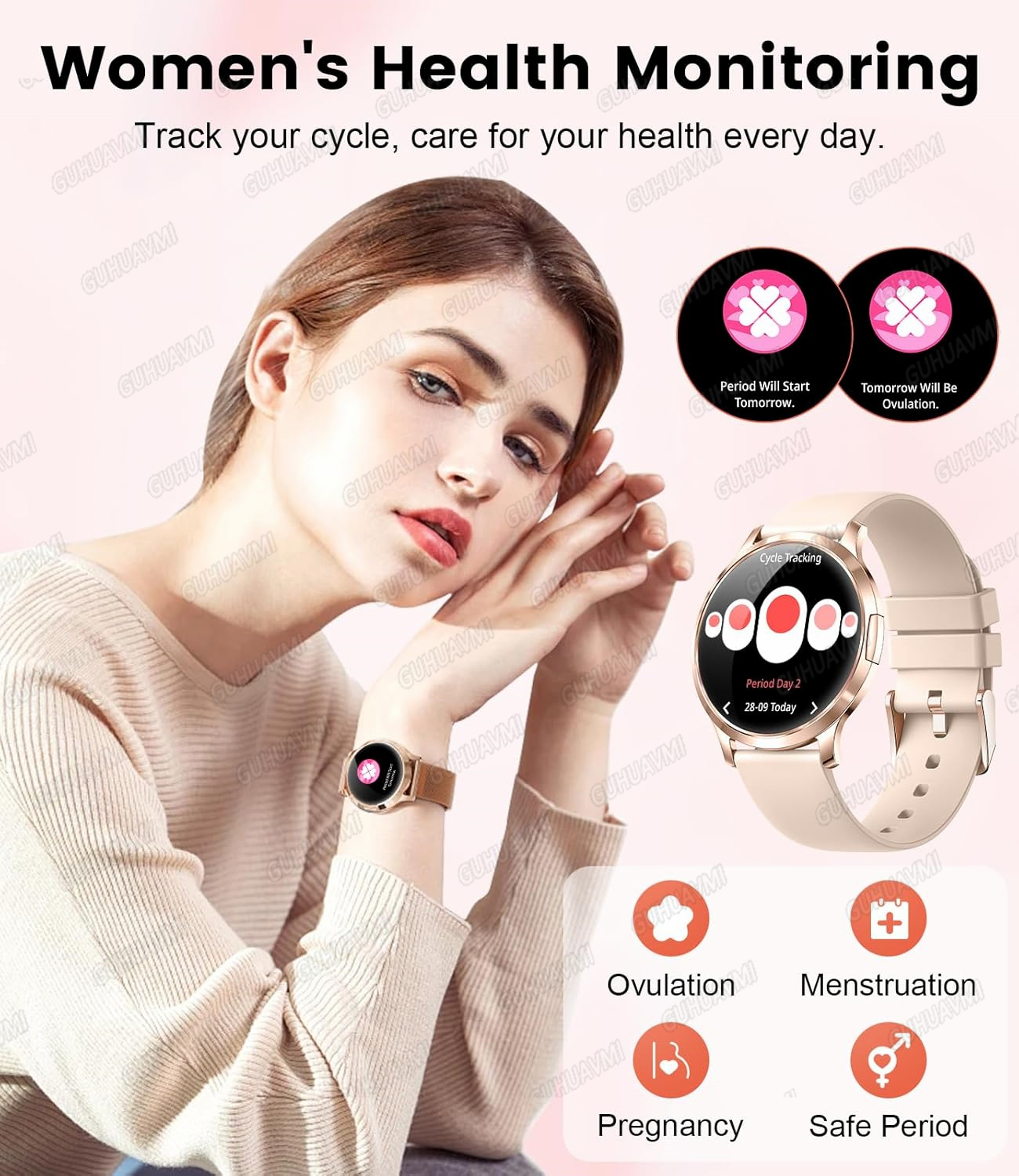 Ultra Thin AMOLED Smart Watch for Women with Bluetooth Calling and Fitness Tracking – view 4