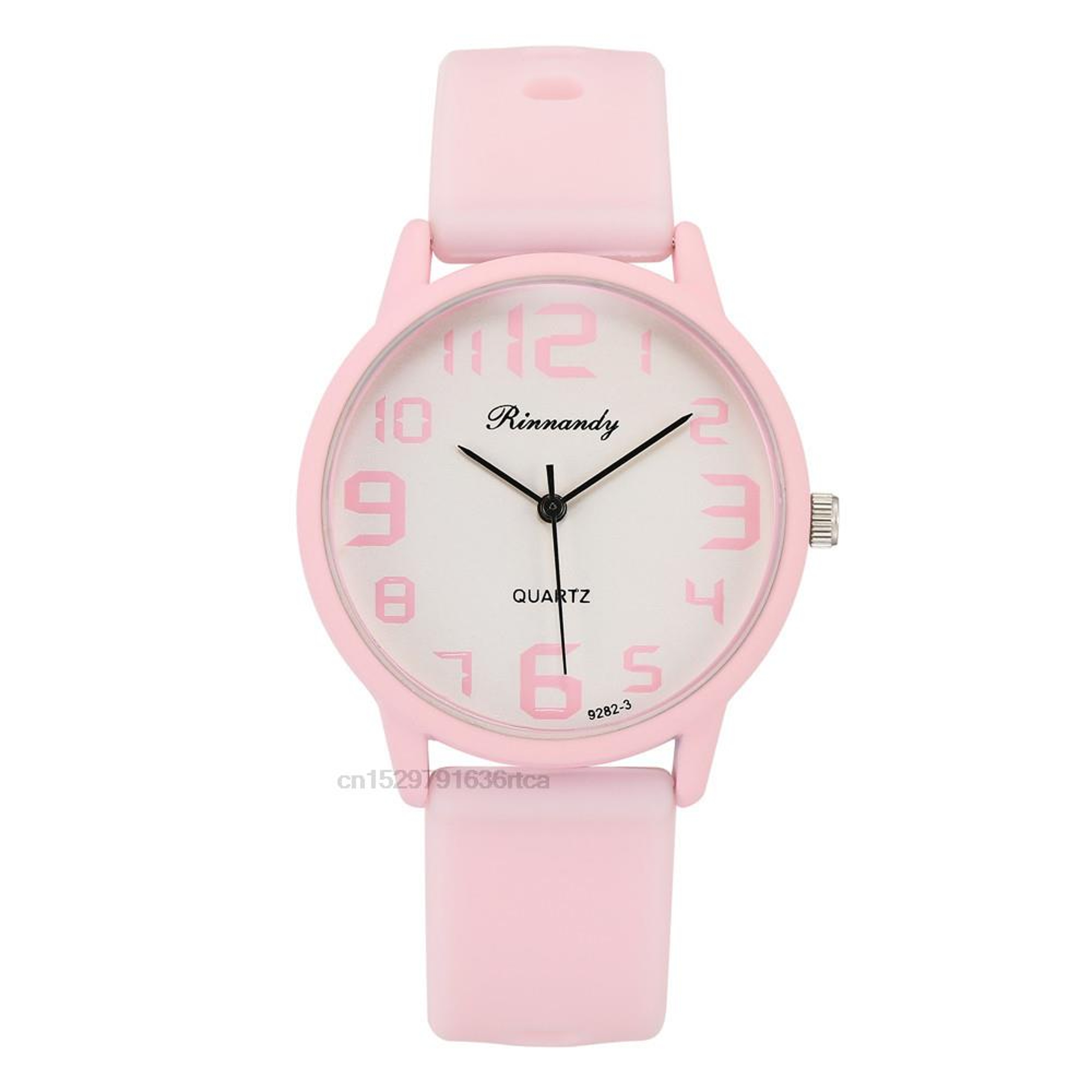 Womens Minimalist Silicone Quartz Watch With Large Easy Read Dial 8