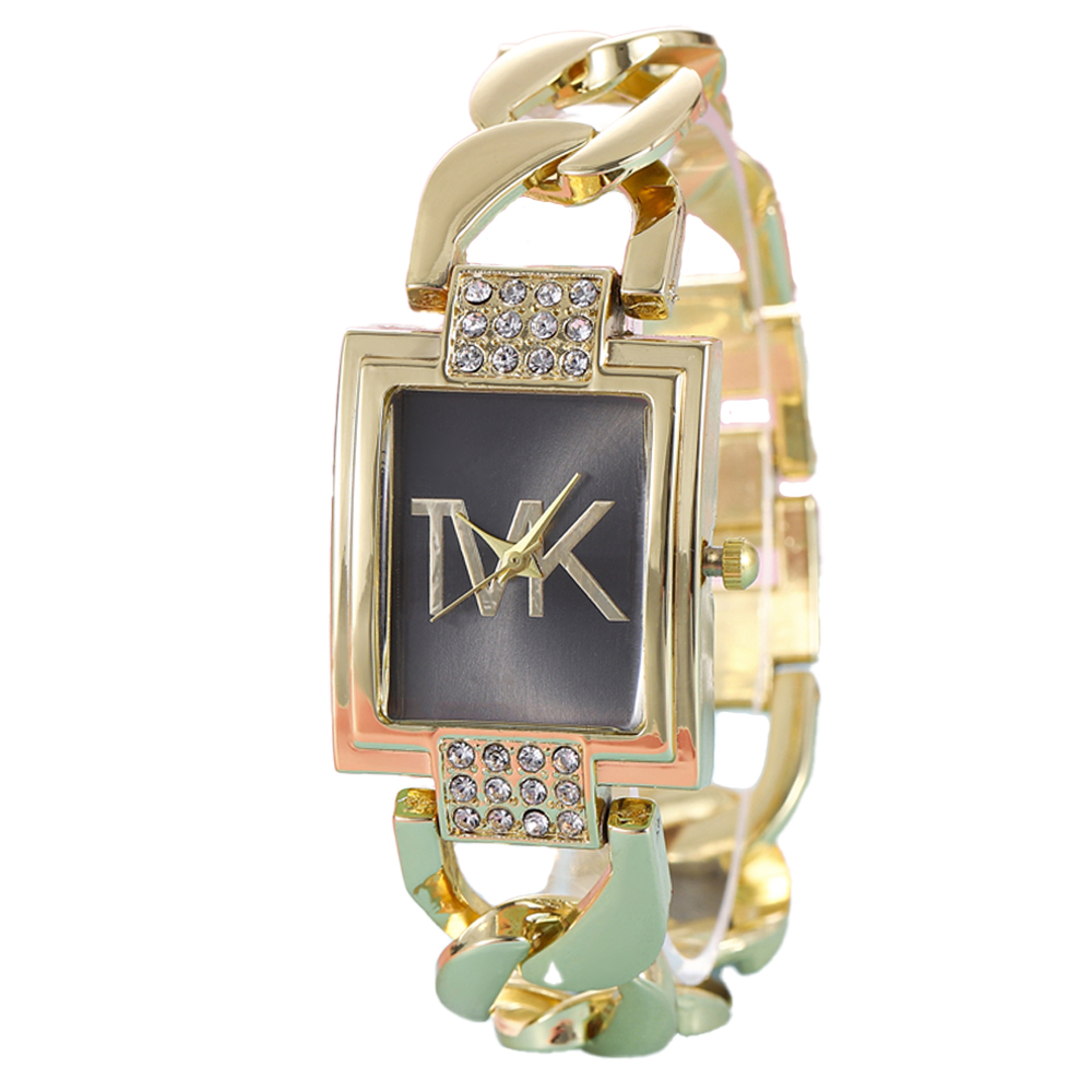 Elegant Square Womens Quartz Watch With Metal Strap 0