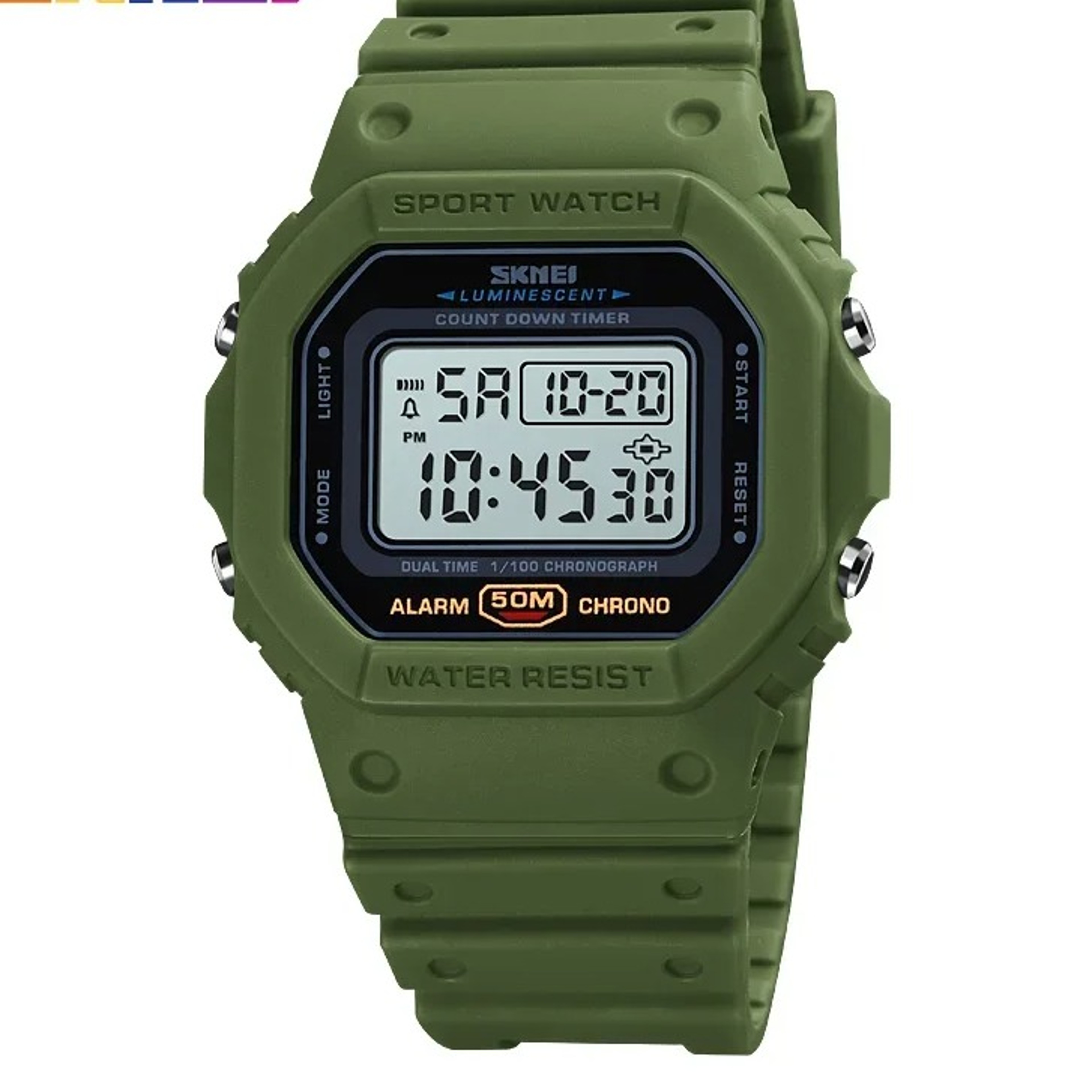 Skmei 2 Time Count Down Mens Wristwatches Fashion Retro Male Watches Reloj Hombre Multifunctional Di