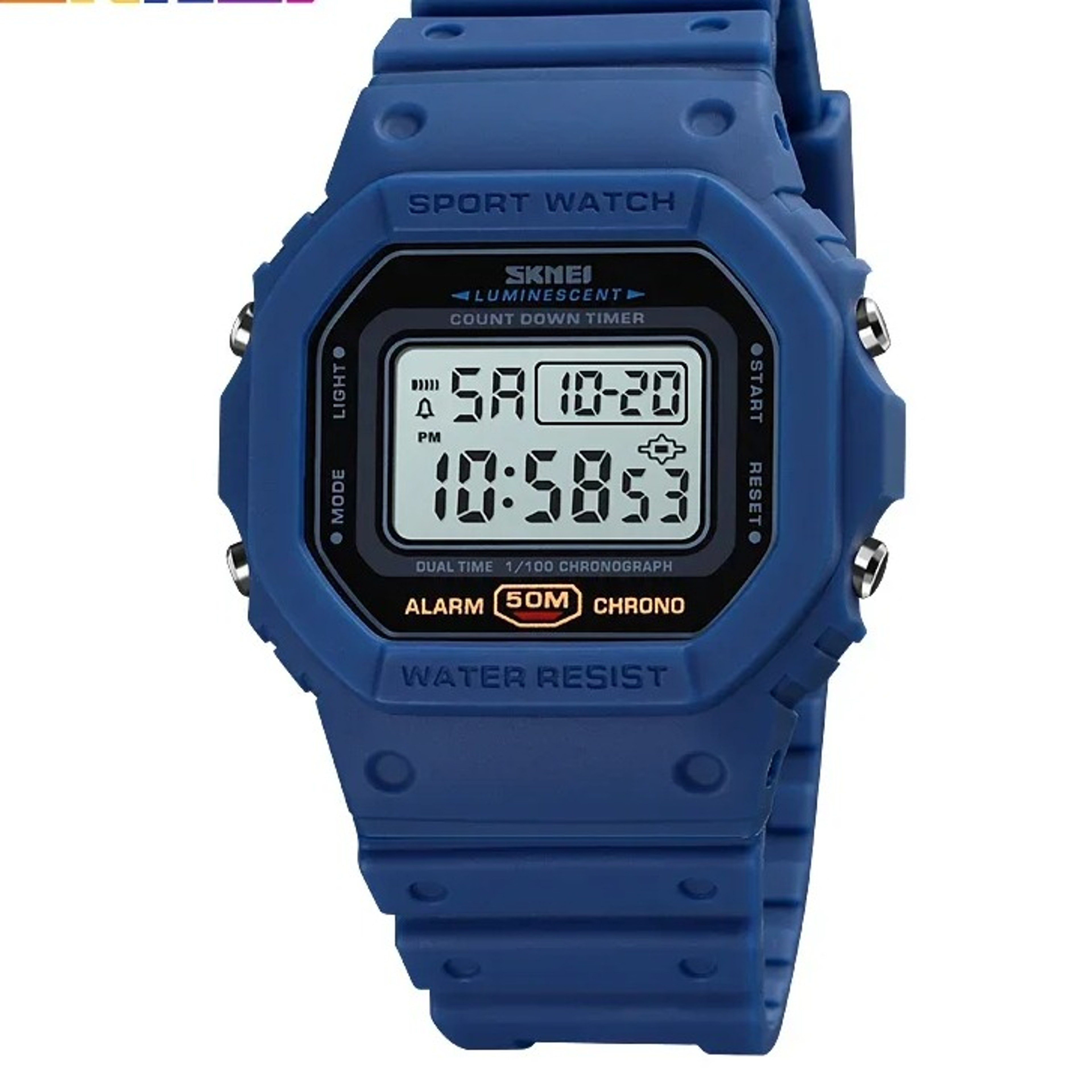 Skmei 2 Time Count Down Mens Wristwatches Fashion Retro Male Watches Reloj Hombre Multifunctional Di