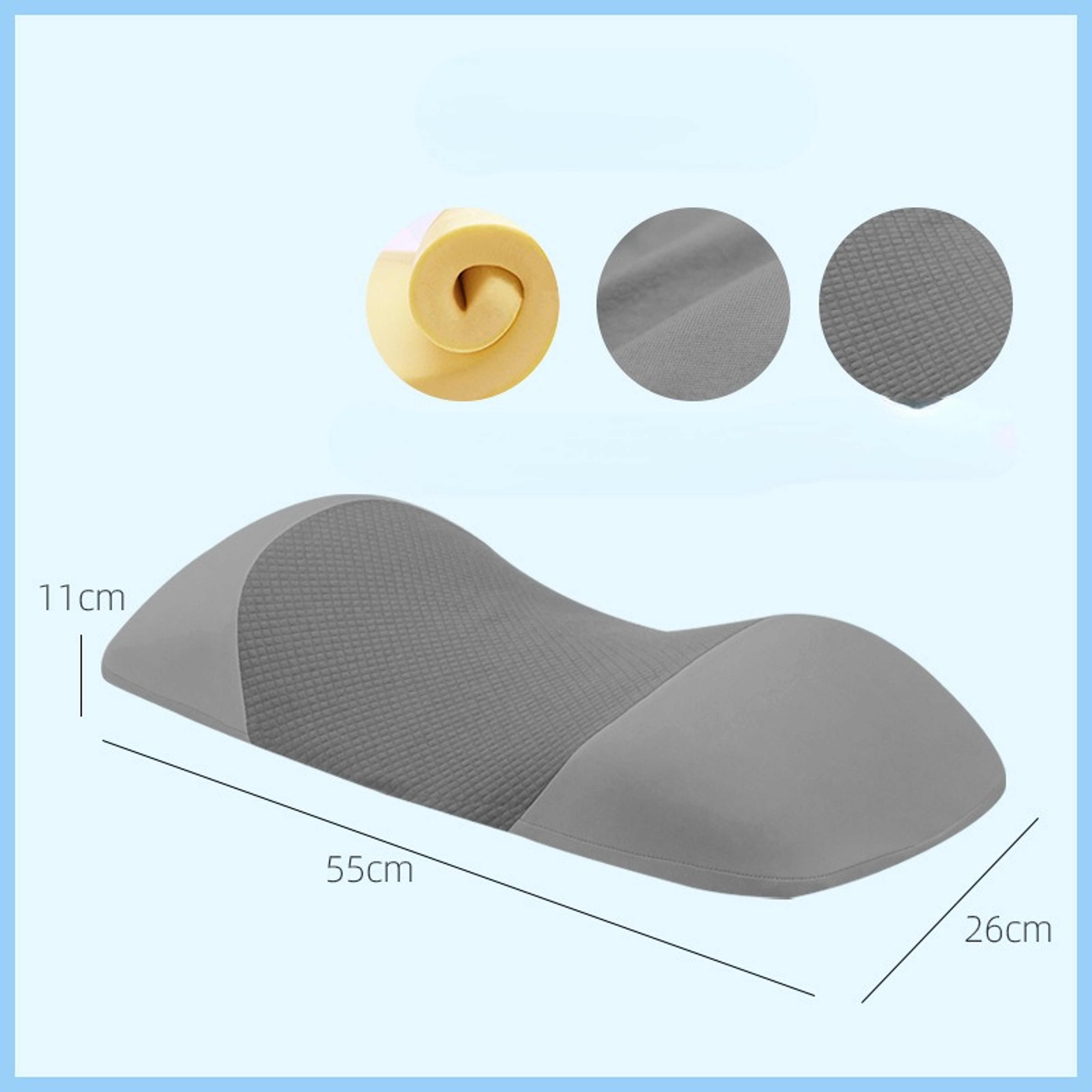 Ergonomic Memory Foam Lumbar Support Pillow For Sleeping And Back Comfort 2