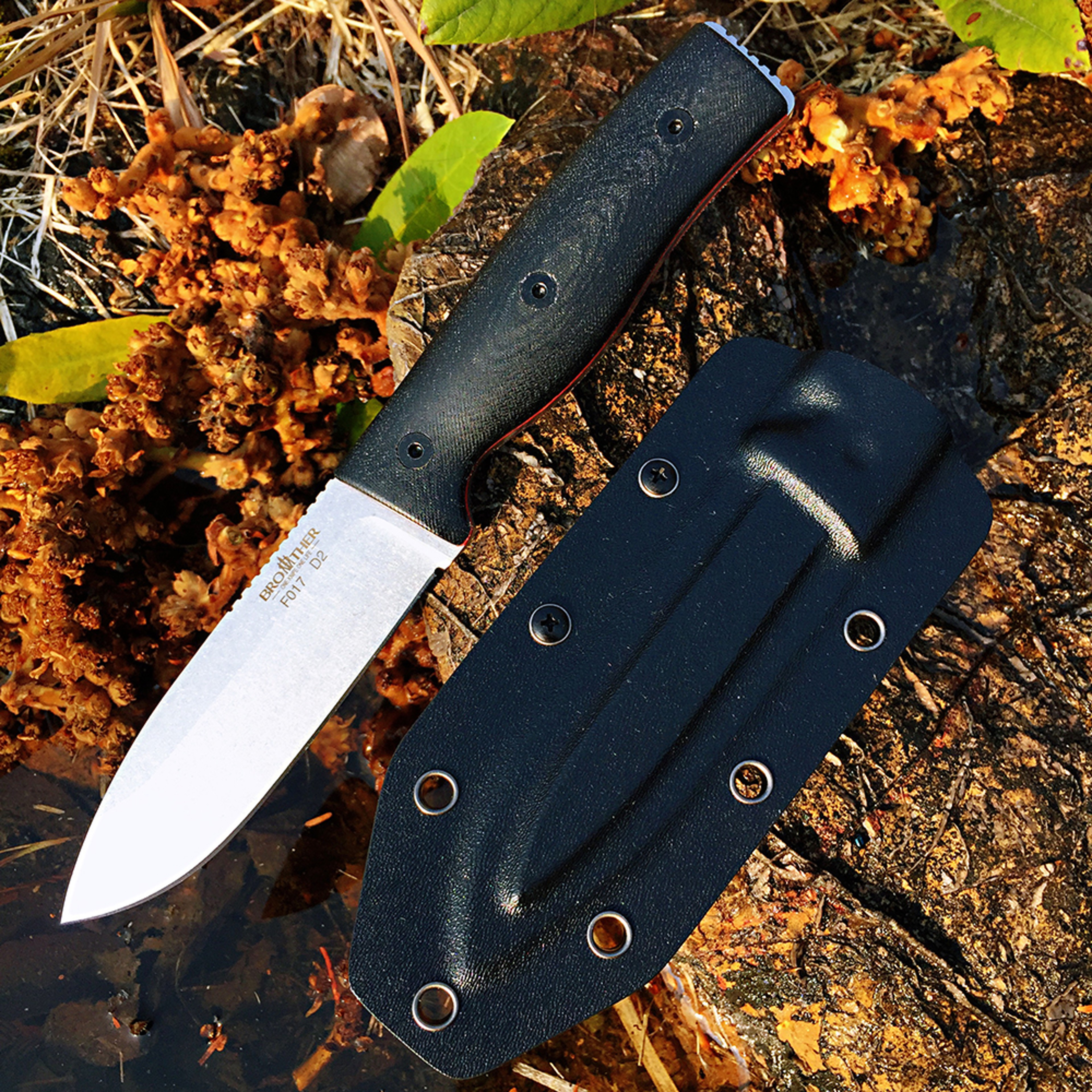 Brother Fixed Blade Bushcraft Knife with Micarta Handle and Kydex Sheath – view 7