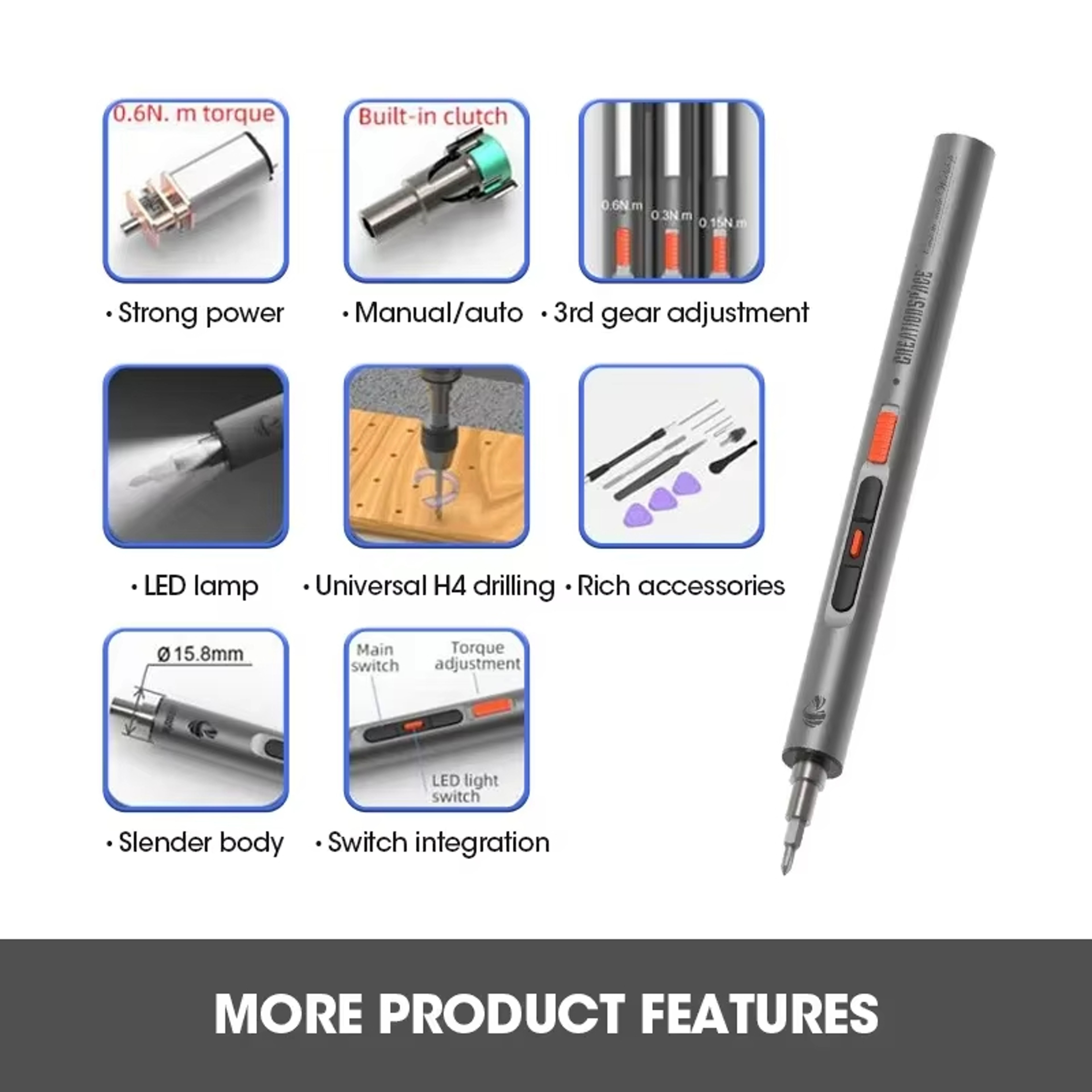 Creation Space Cordless Electric Screw Driver Mini Precision Drill Repair Tool Kit 3