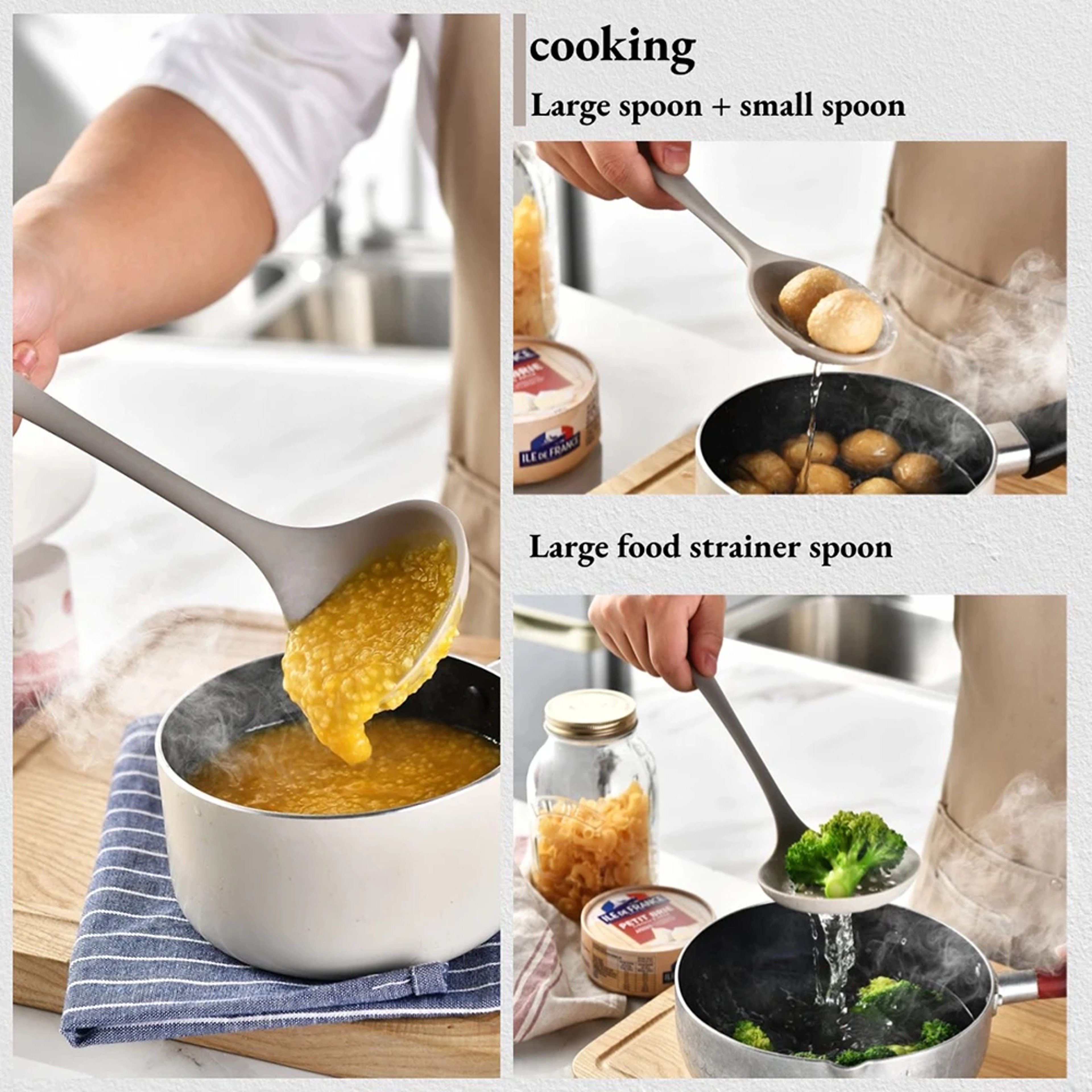 Silicone Kitchen Utensils Set Food Grade Non Scratch Cooking Tools for Non Stick Cookware – view 3