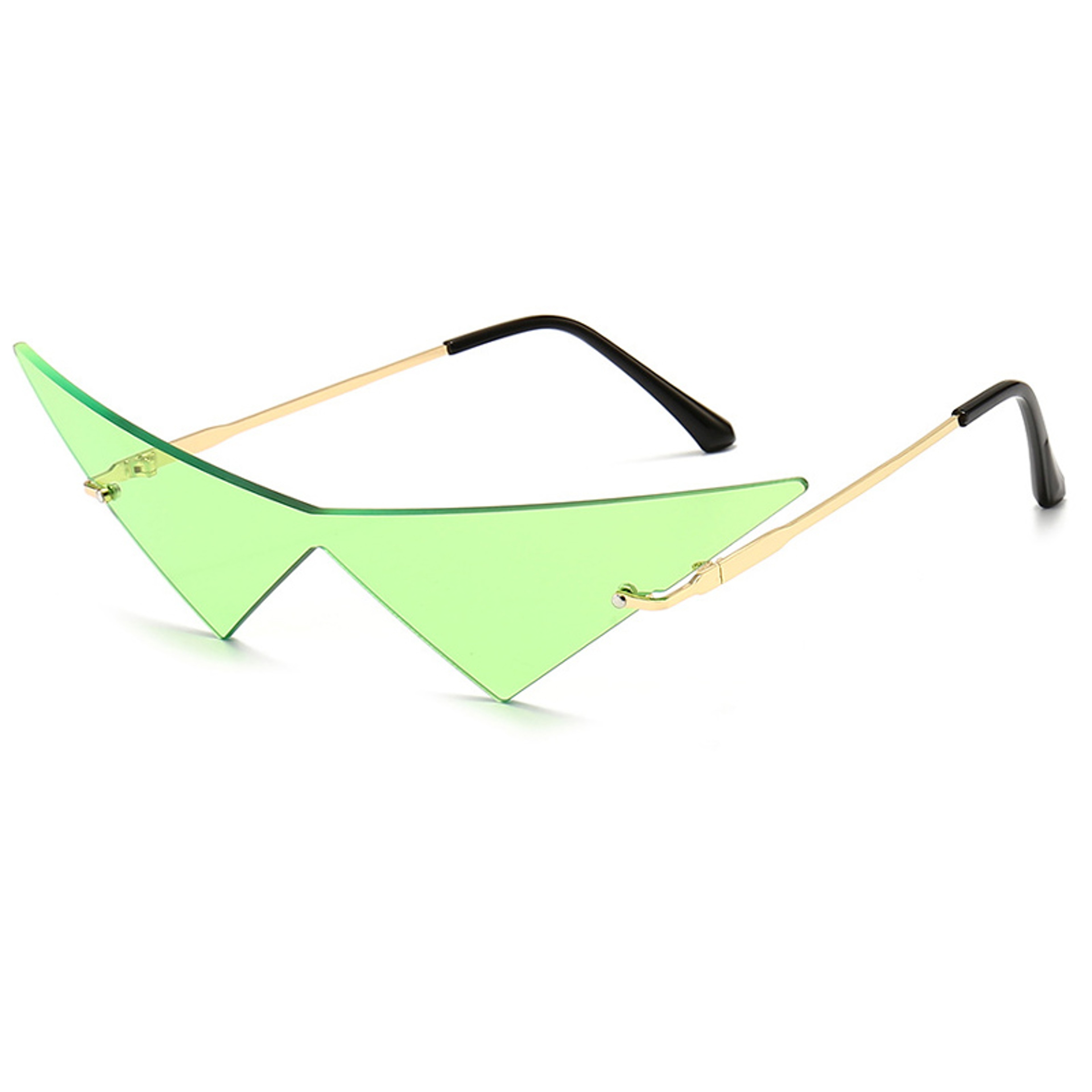 Over Sized Cat Eye Rimless Sunglasses With One Piece Lens 3