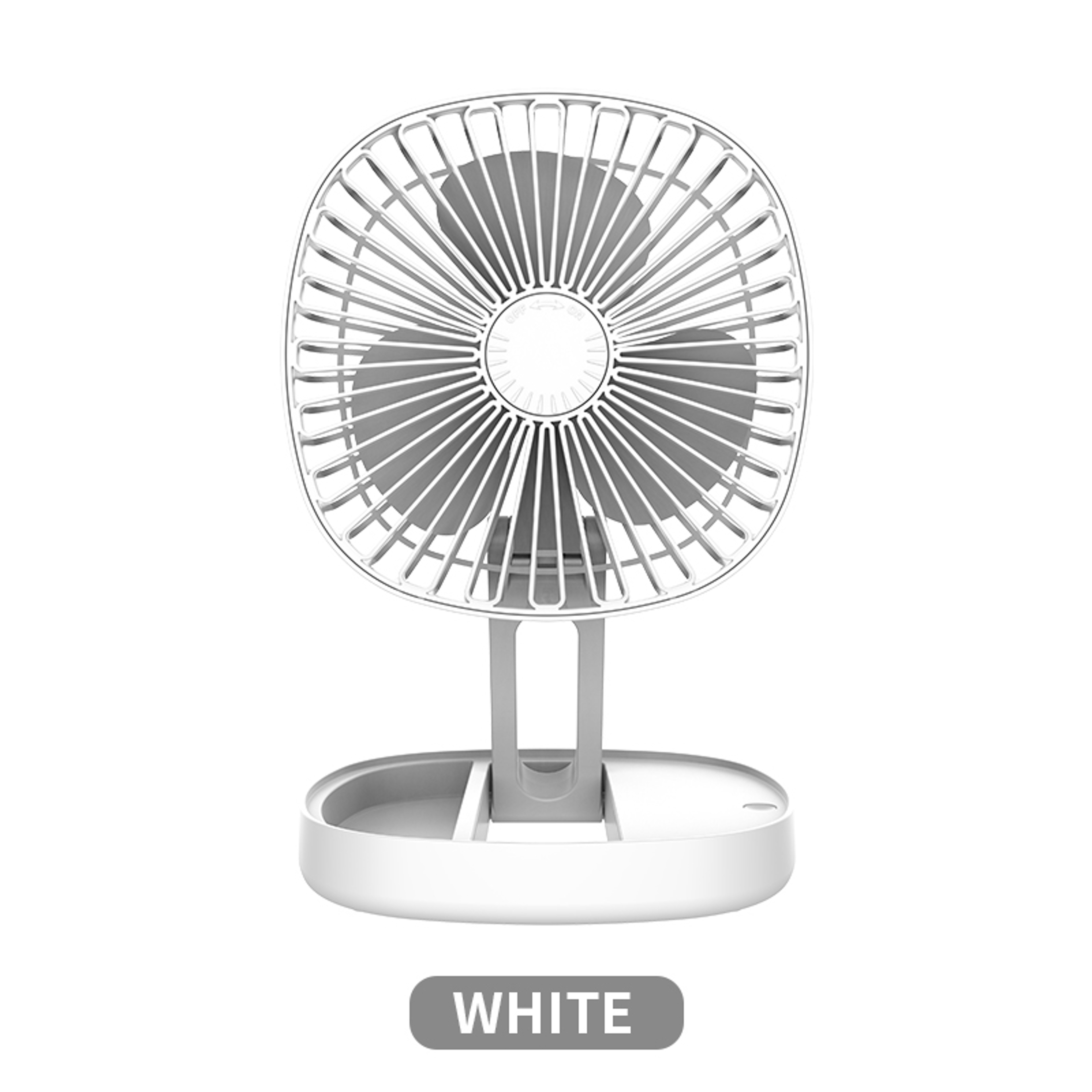 Foldable Rechargeable Desk Fan With Wall Mount And Adjustable Airflow 0