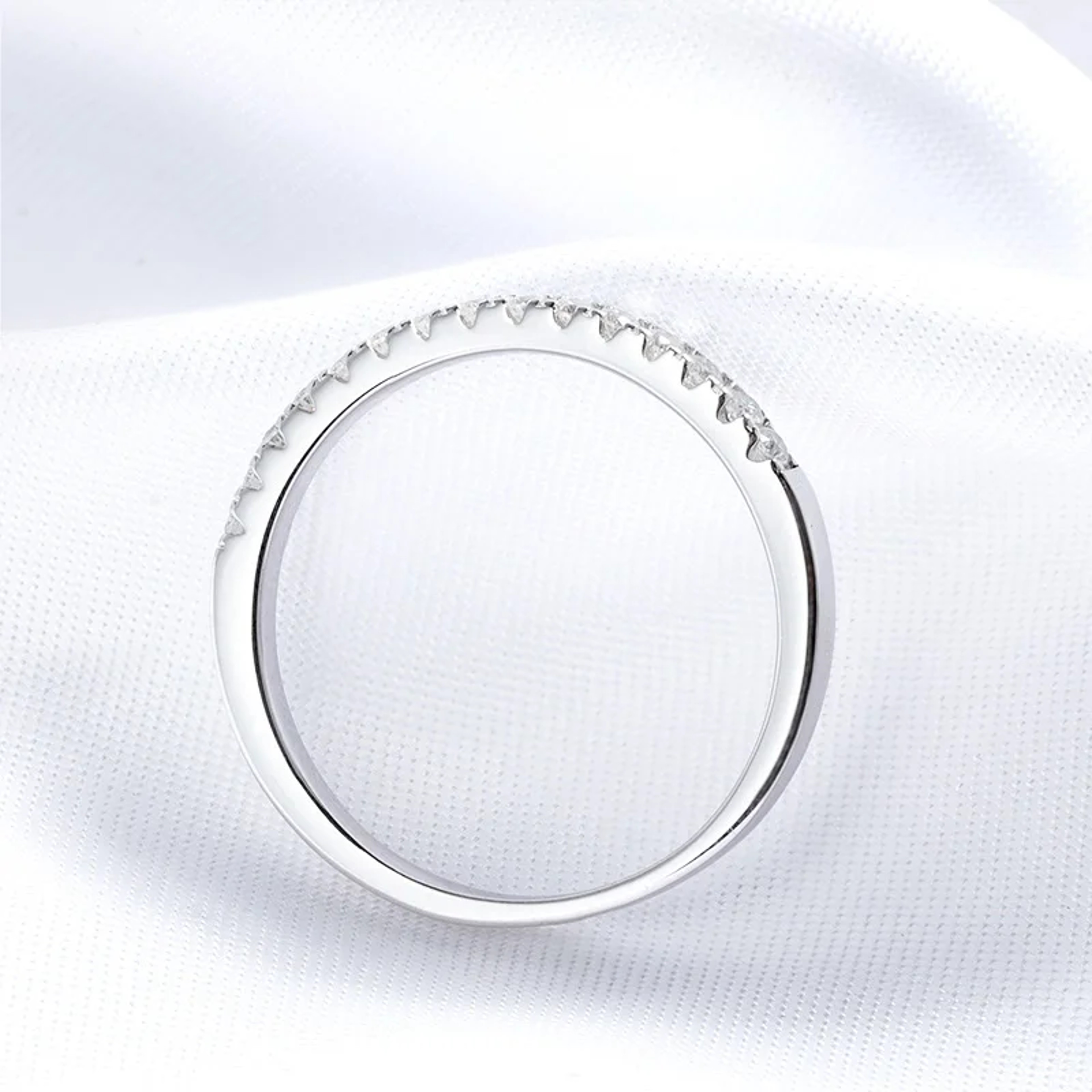 Moissanite Crown Wedding Band Sterling Silver Ring For Women 1