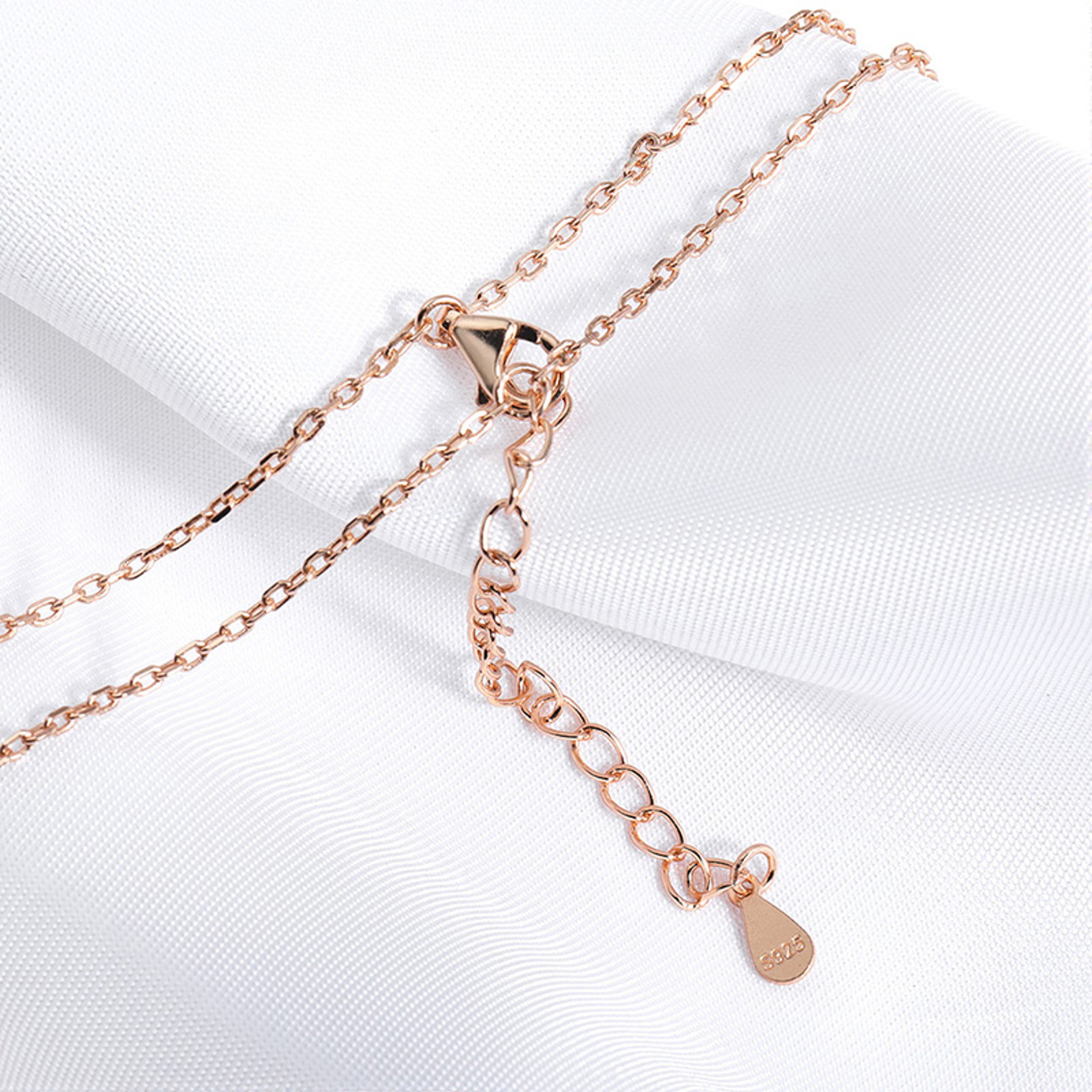Certified Moissanite Bracelet Sterling Silver Adjustable Sparkling Chain 5
