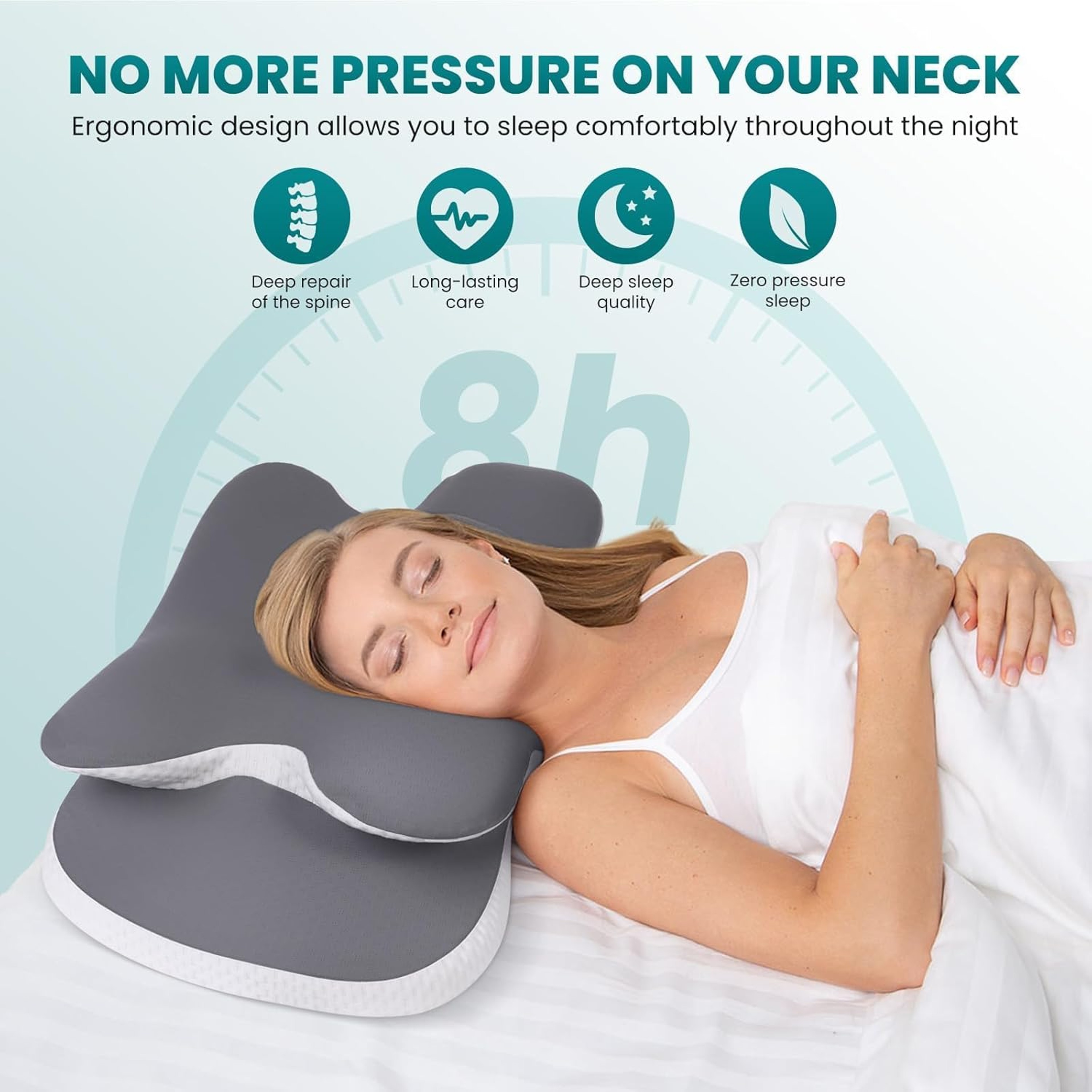 Ergonomic Cervical Neck Pillow Memory Foam Neck Support Pillow for Comfortable Sleep – view 6