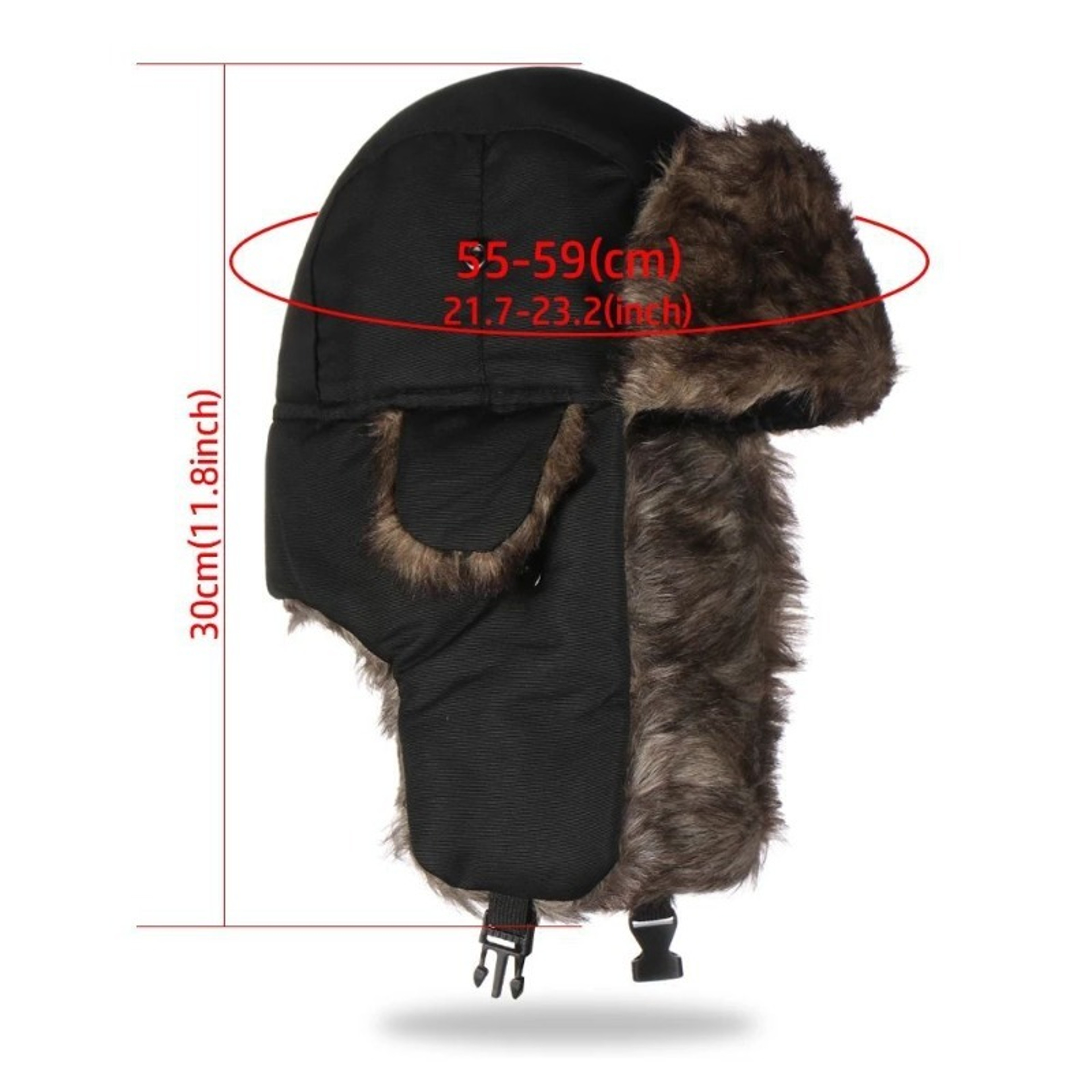 Mens Winter Trapper Hat Windproof Pilot Ski Hat with Ear Flaps – view 6