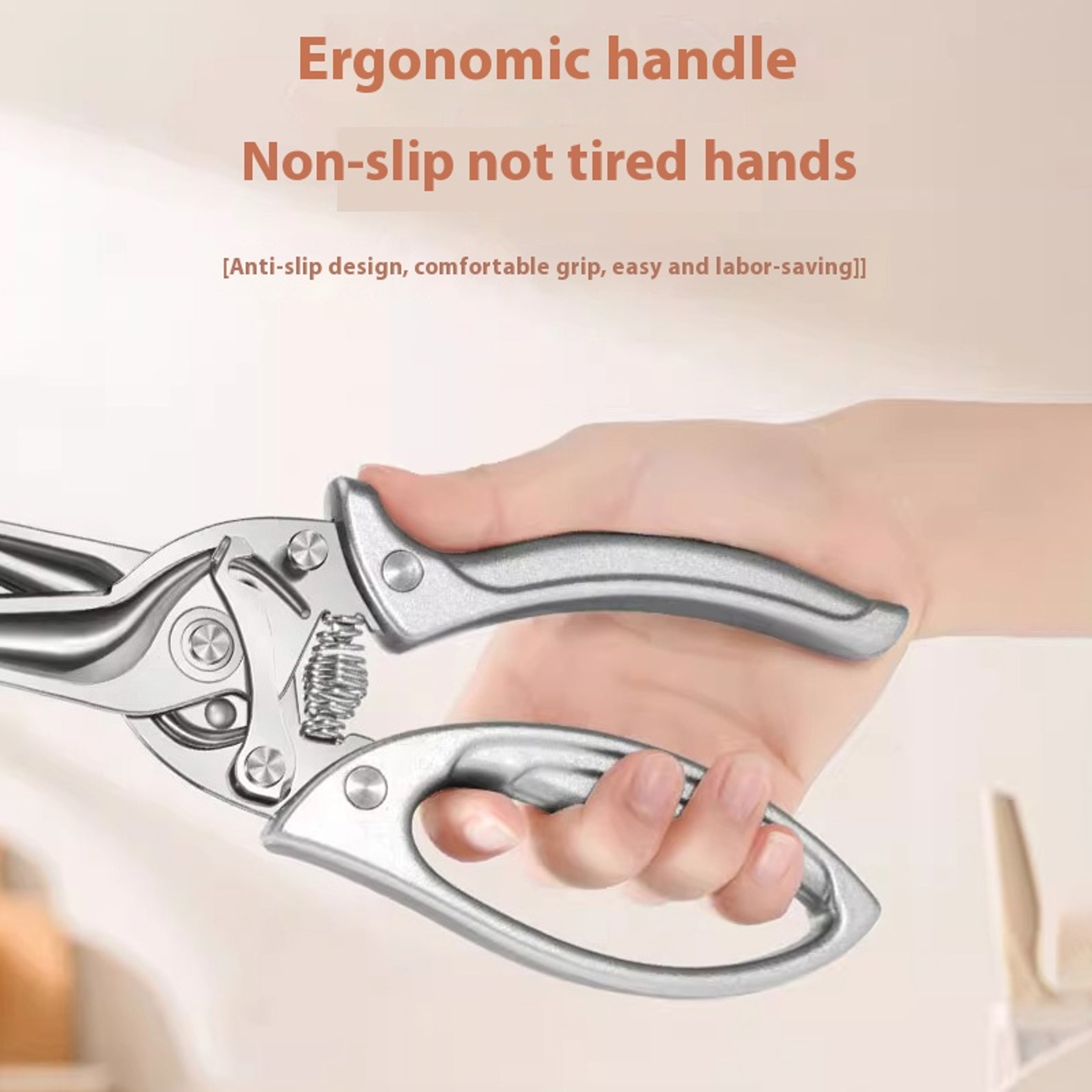 Heavy Duty Poultry Shears Stainless Steel Bone Cutting Kitchen Scissors – view 5