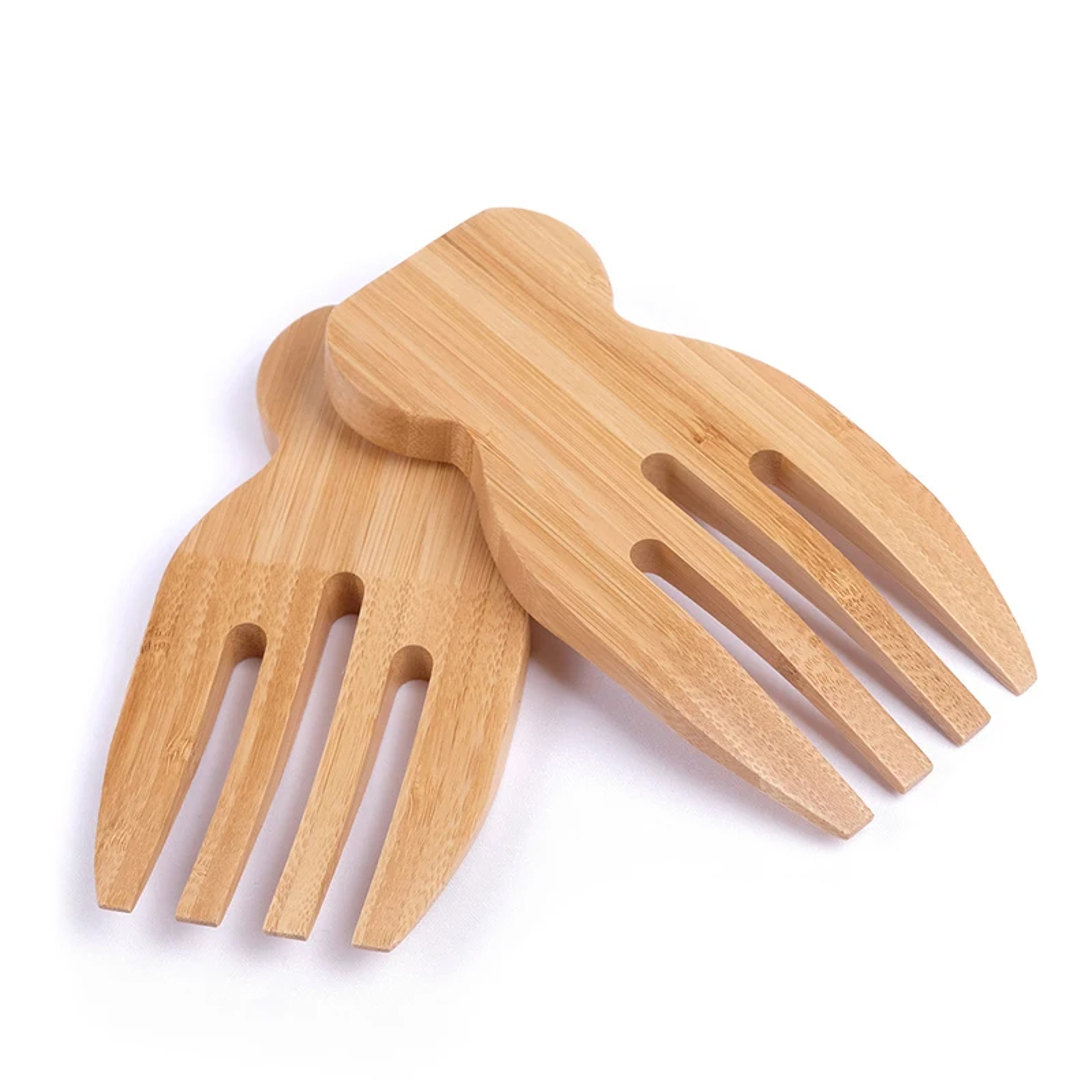 Bamboo Salad Hands Wooden Salad Servers for Easy Mixing and Serving – view 5