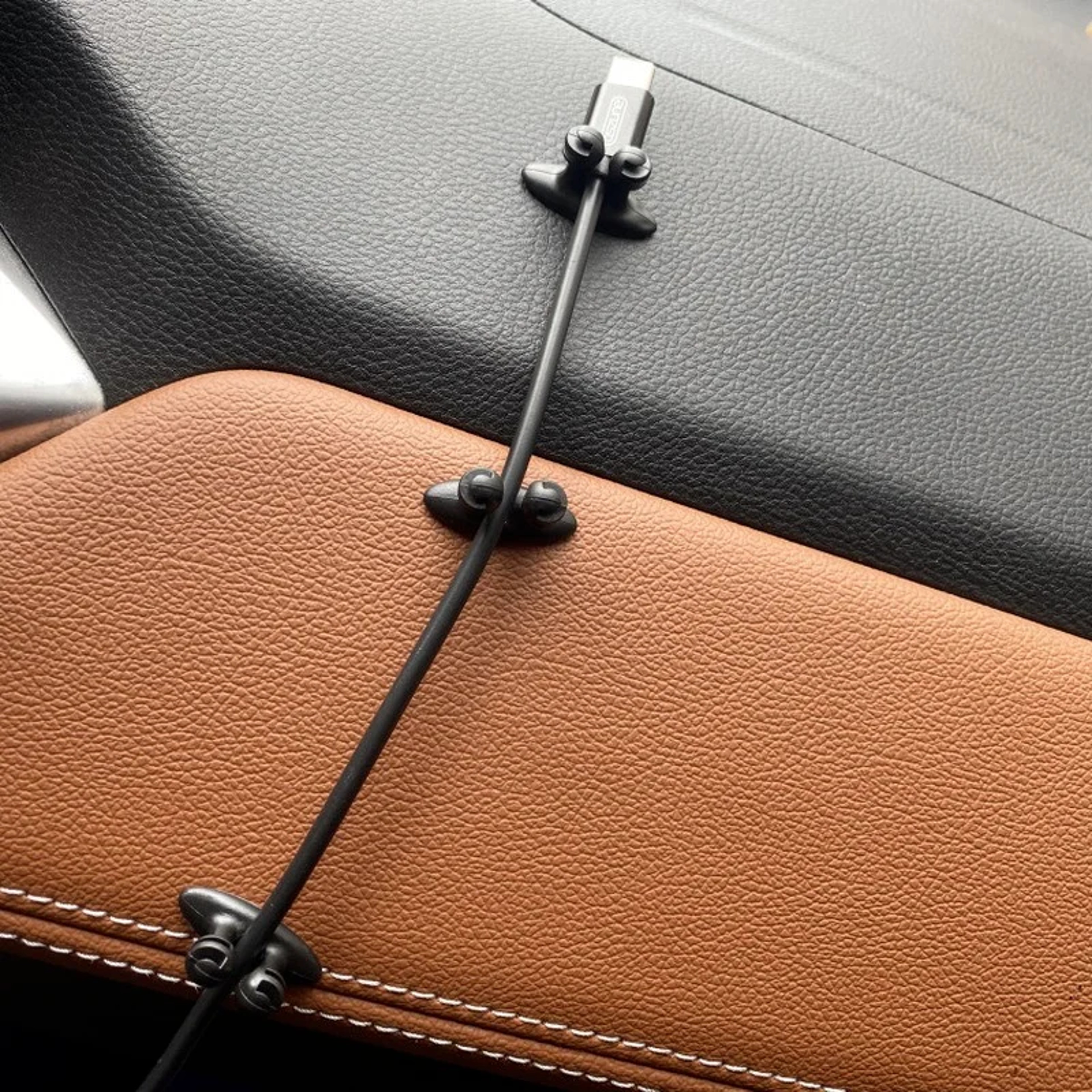 Dashboard Car Cable Organizer Adhesive Charger Cord Holder Clips 2
