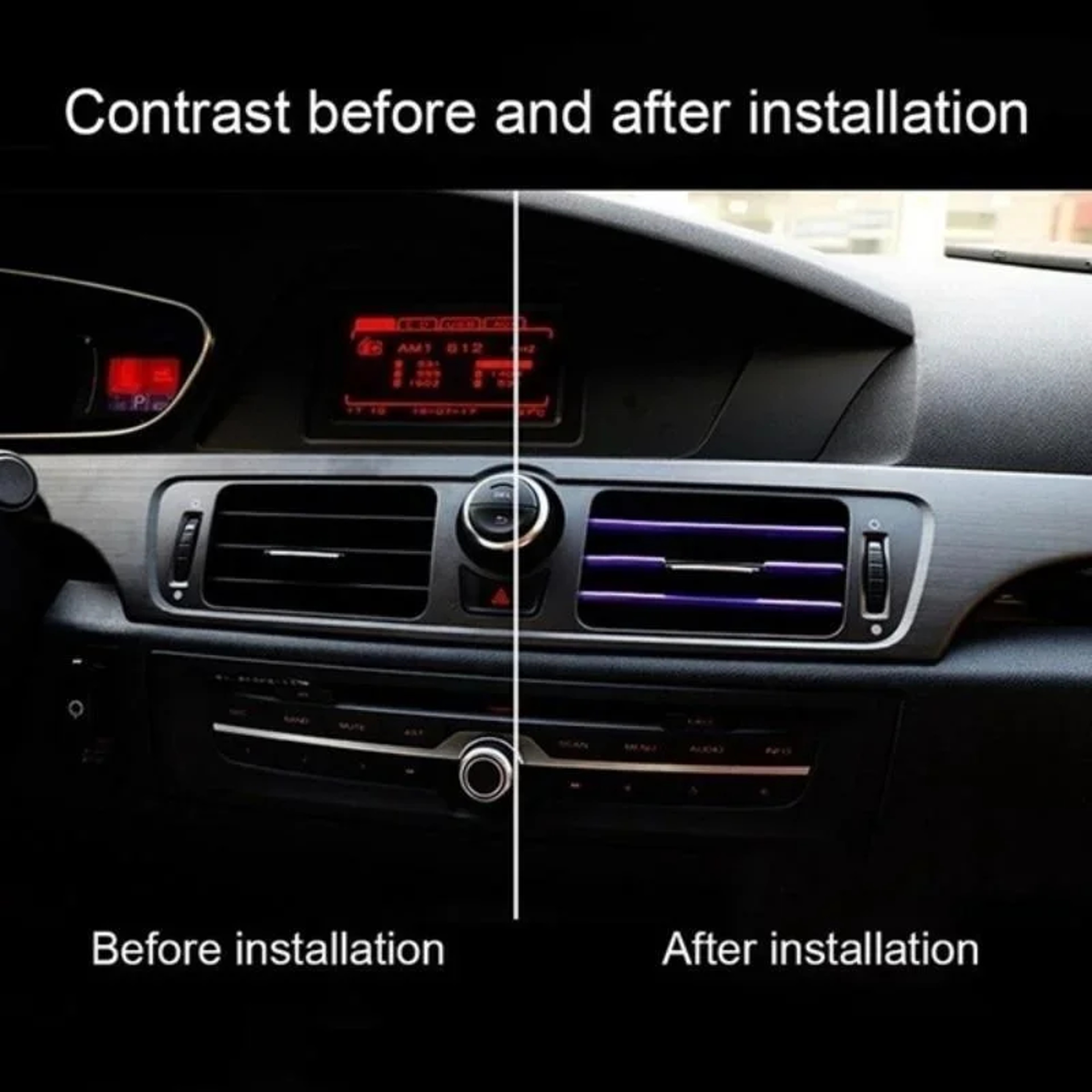 Car Air Vent Trim Strips Universal Waterproof Interior Vent Decoration 2