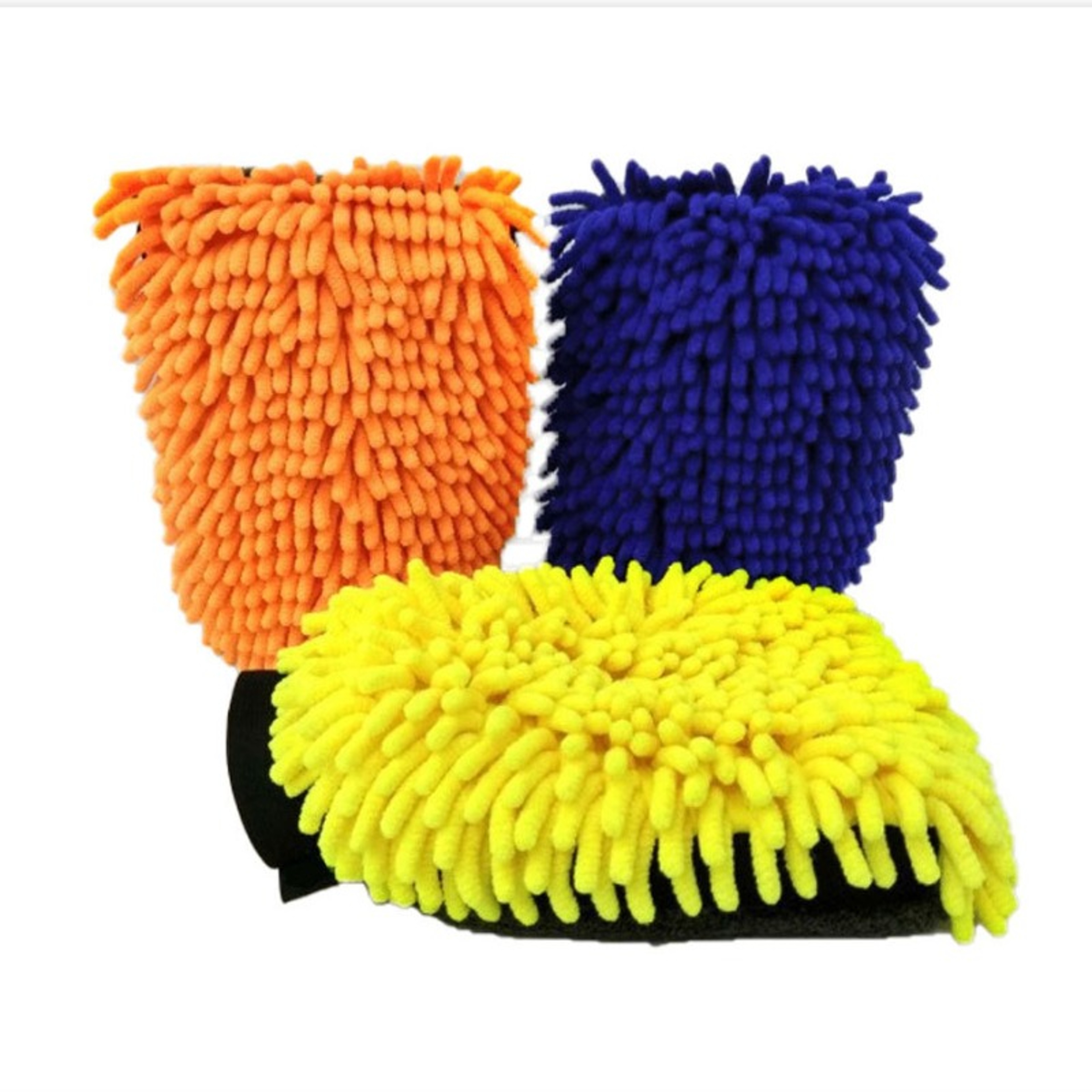 Soft Coral Car Wash Mitt Scratch Free Chenille Cleaning Glove – view 6