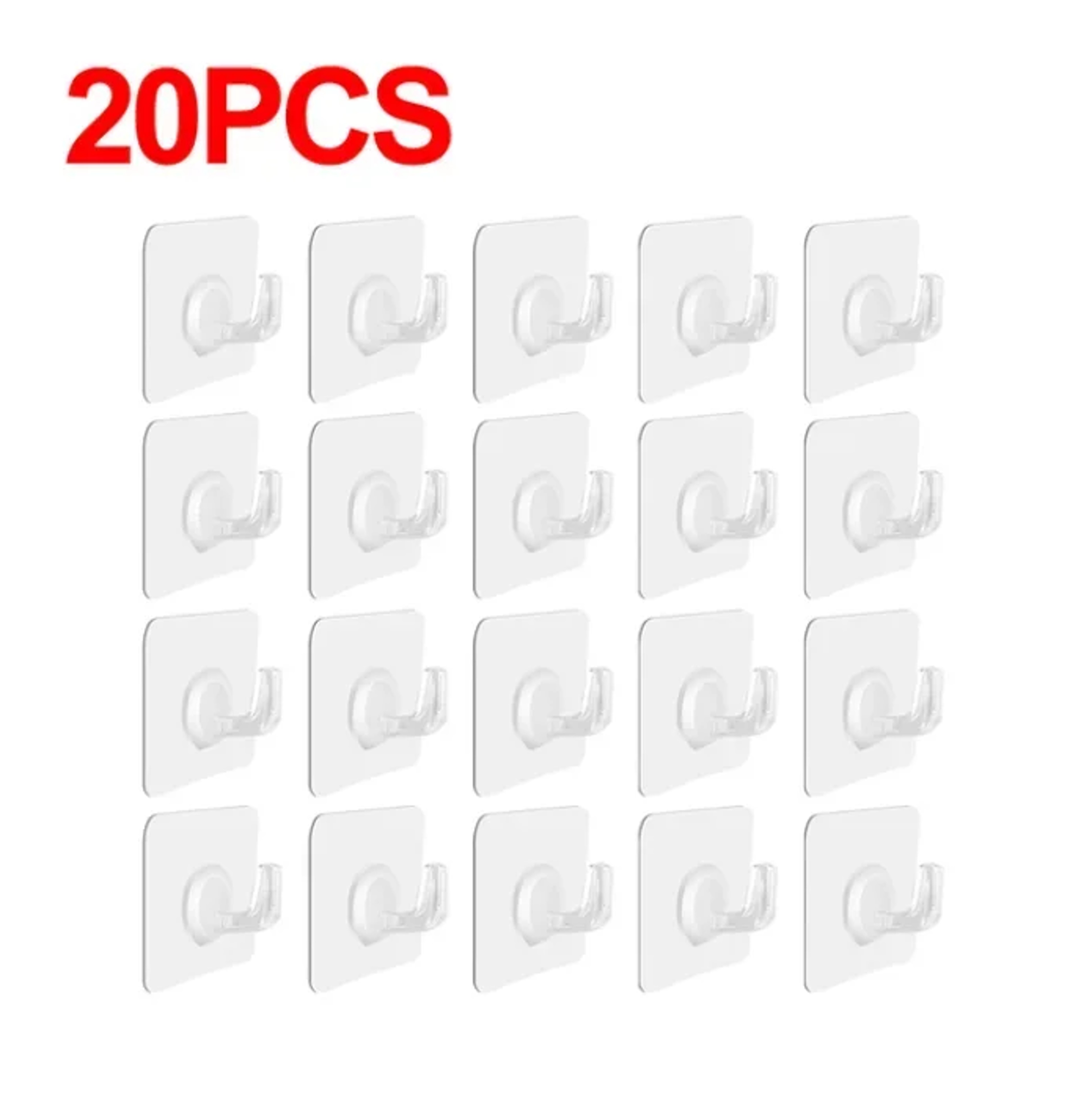 Transparent Self Adhesive Wall Hooks For Towels Keys And Everyday Home Storage 1