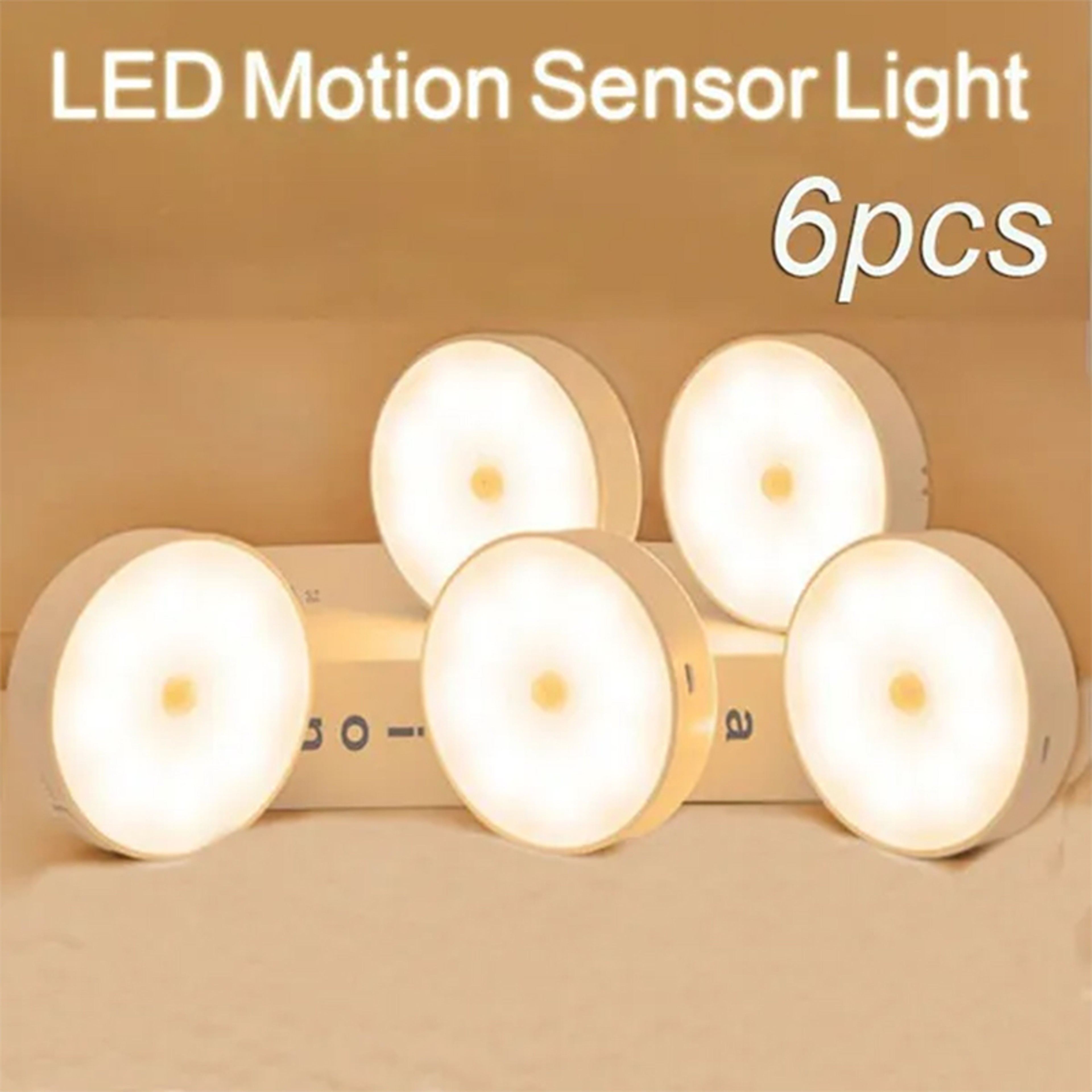 USB Rechargeable PIR Motion Sensor LED Night Light for Closets Cabinets and Stairs – view 1