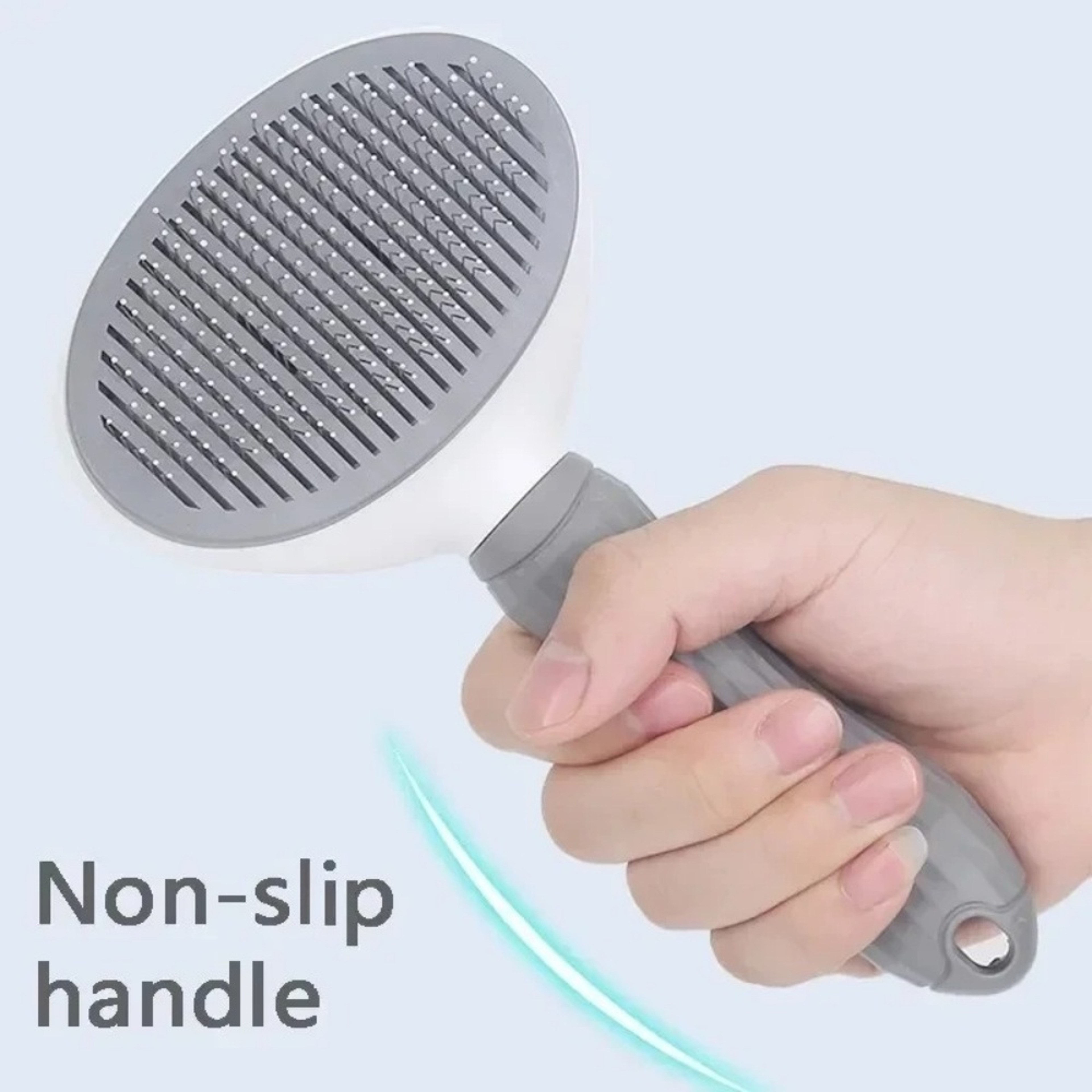 Pet Hair Removal Comb with Stainless Steel Teeth for Cat Grooming and Loose Fur Removal – view 5