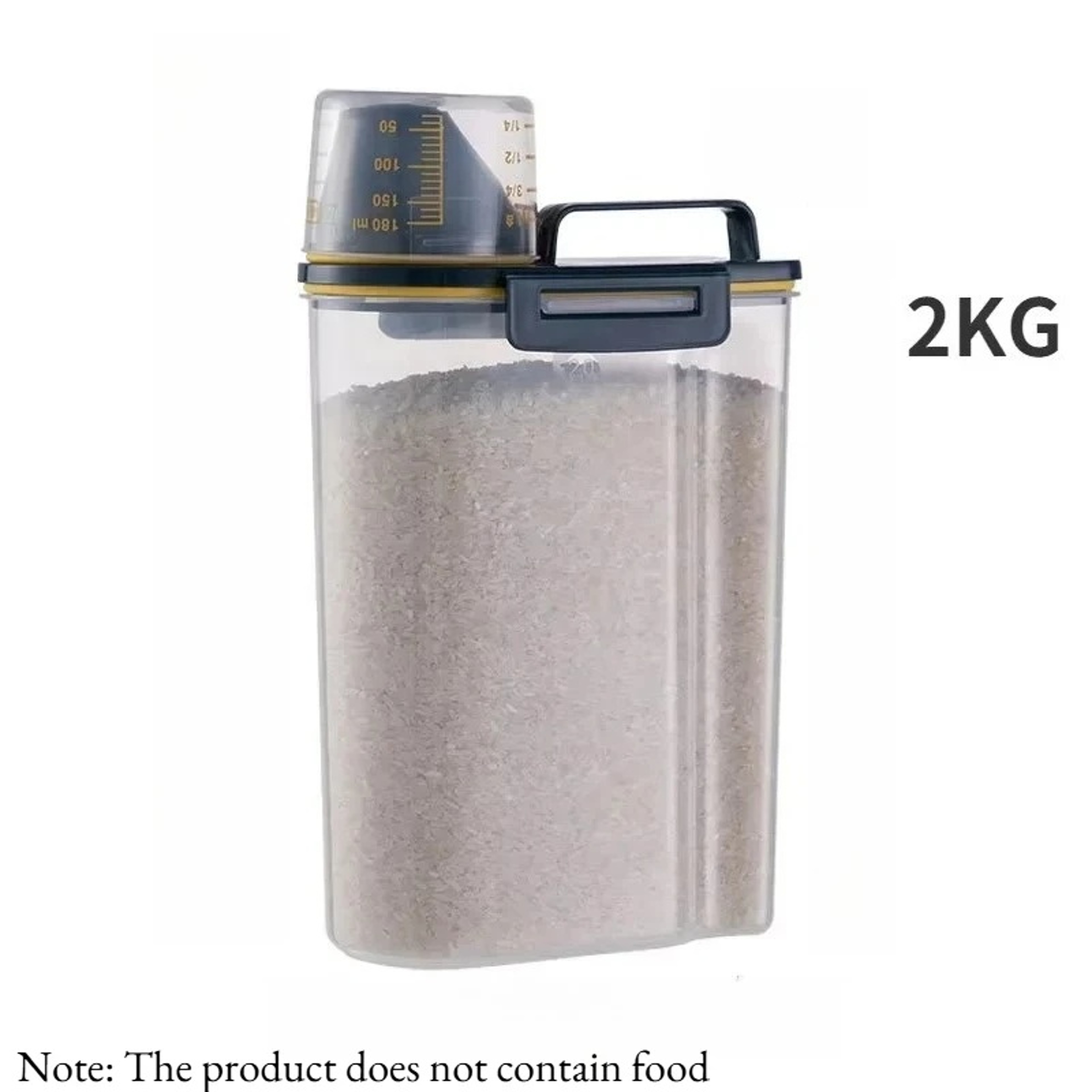 Airtight Pet Food Container With Cup Plastic Sealed Jar For Dry Dog Cat Food 4